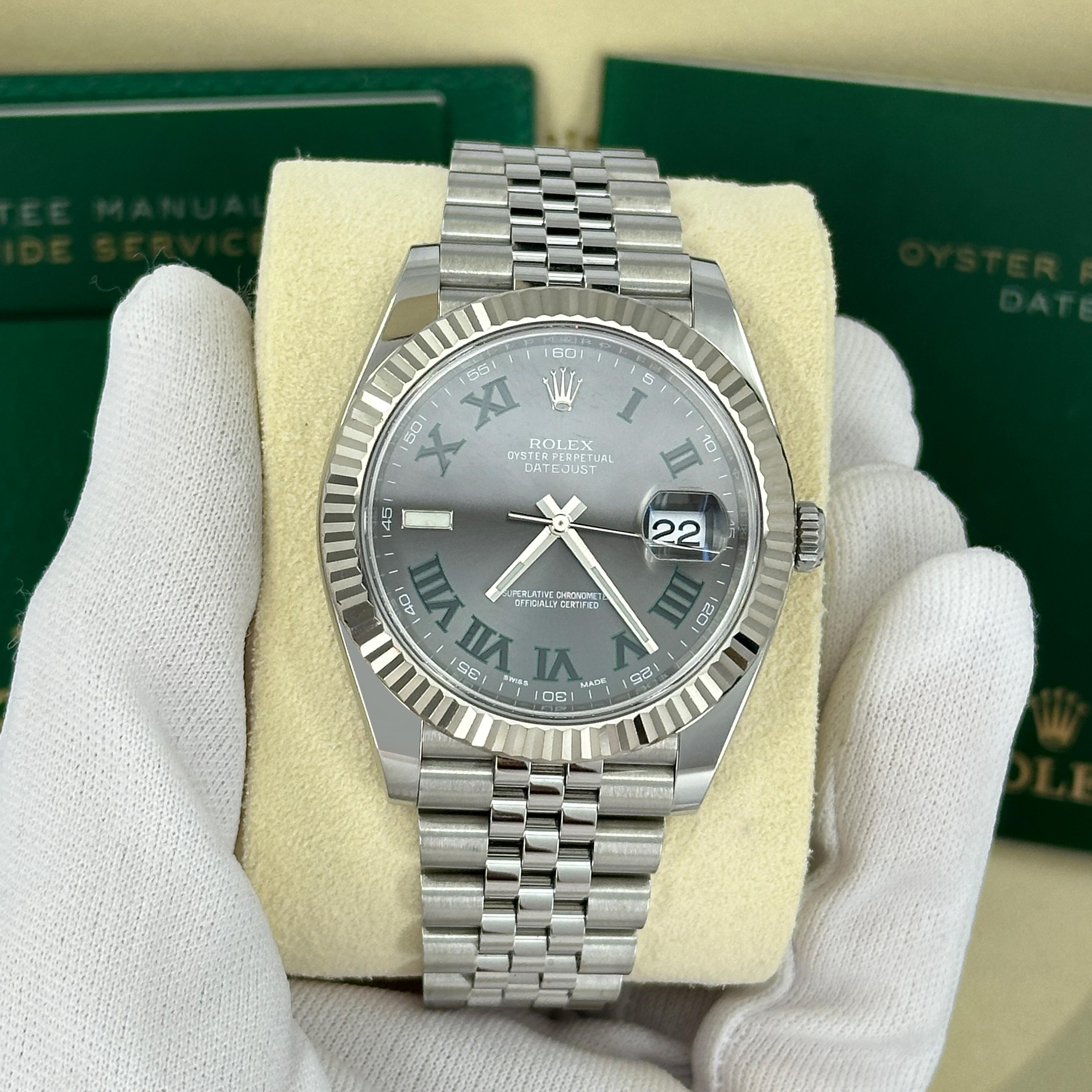 Rolex Datejust 41 Wimbledon Jubilee Reference# 126334, Jeu complet, 2025 en vente 6