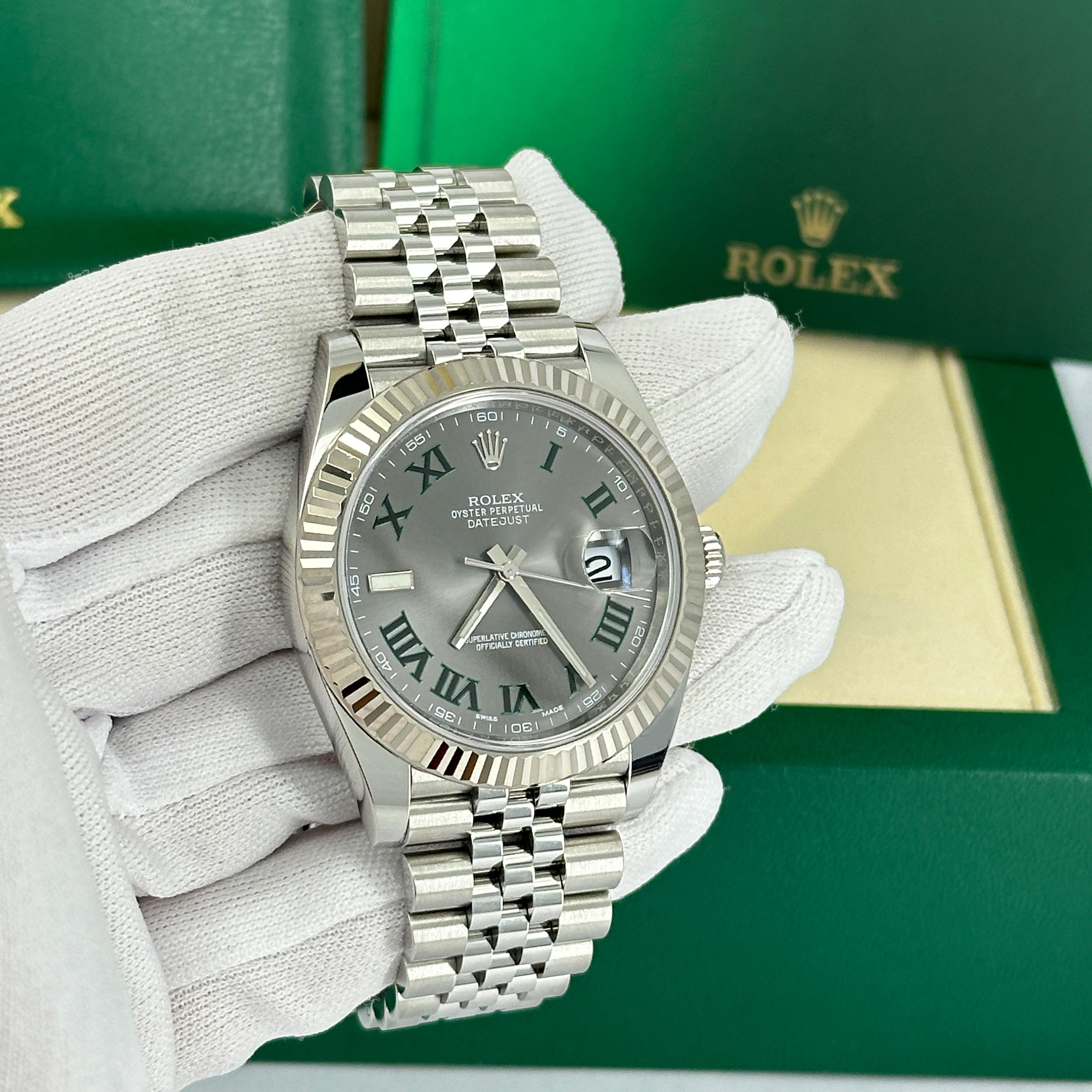 Rolex Datejust 41 Wimbledon Jubilee Reference# 126334, Jeu complet, 2025 en vente 8