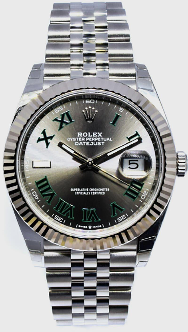 UNWORN Rolex Datejust in Stainless Steel with Wimbledon Dial REF 126334 In New Condition In Miami, FL