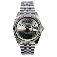 UNWORN Rolex Datejust aus Edelstahl mit Wimbledon-Zifferblatt REF 126334