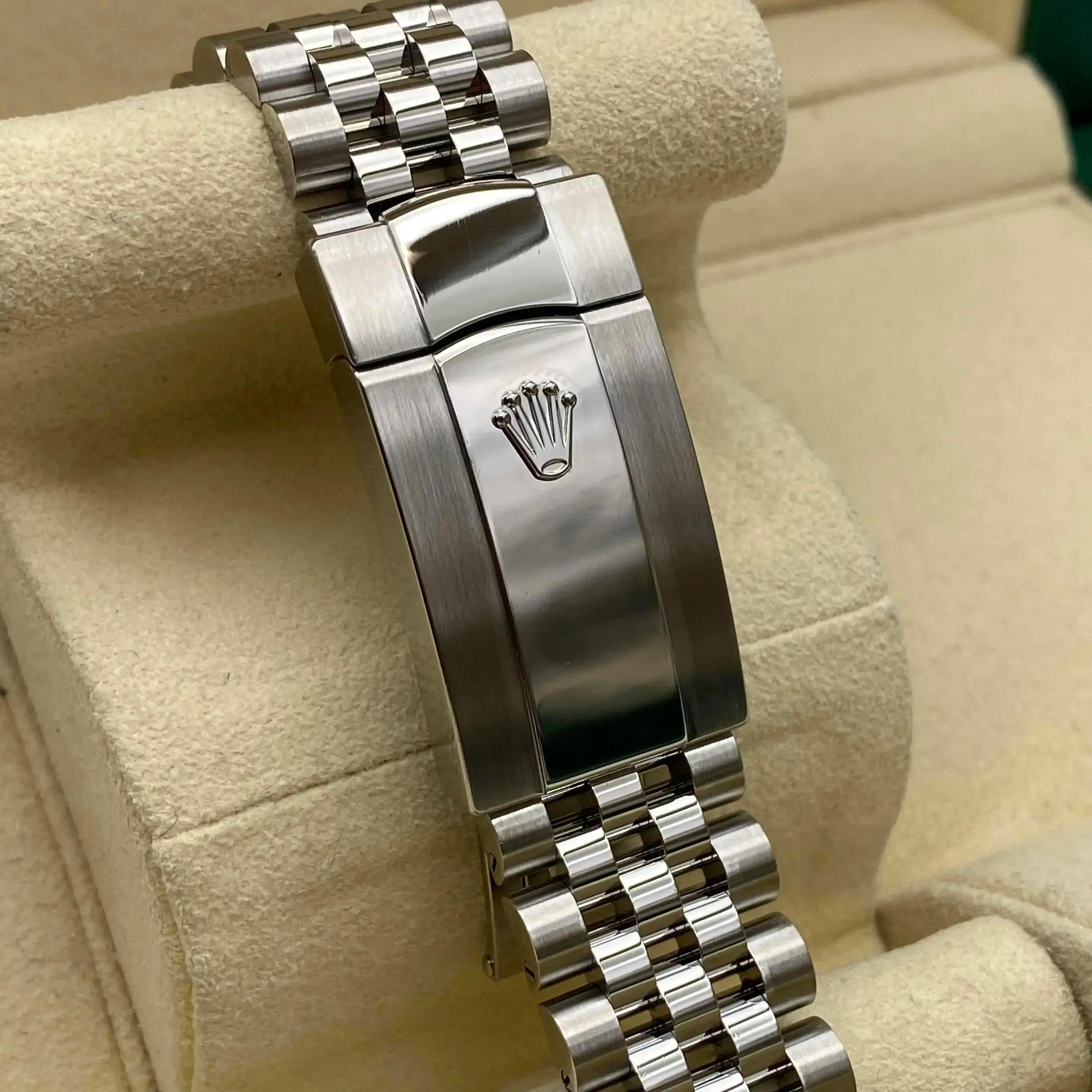 Unworn Rolex Datejust 41mm Steel Mint Green Dial Automatic Mens Watch 126300 For Sale 4