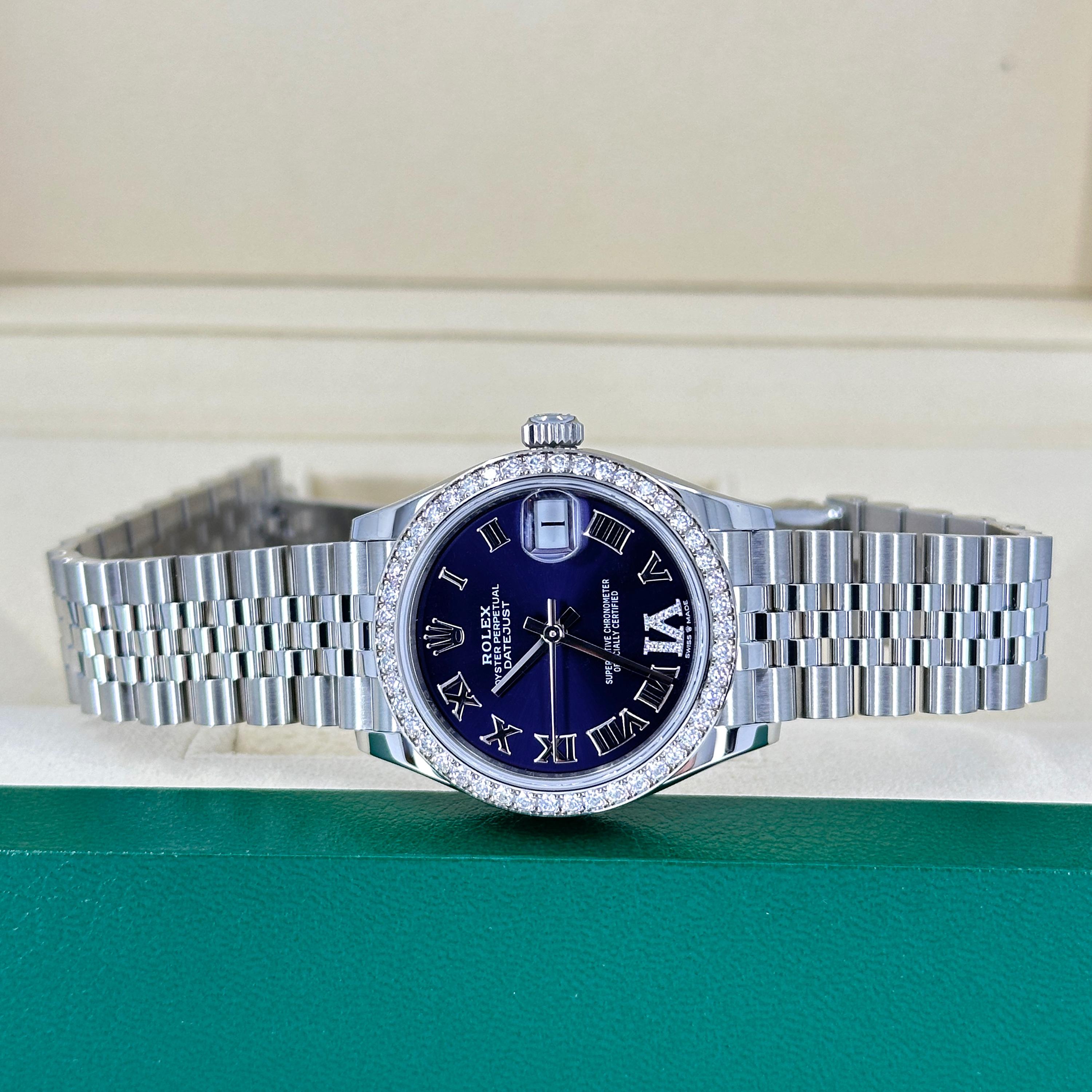 Ungetragene Rolex Datejust Aubergine Jubilee Reference# 278384rbr, Komplettset, 2025 im Angebot 8