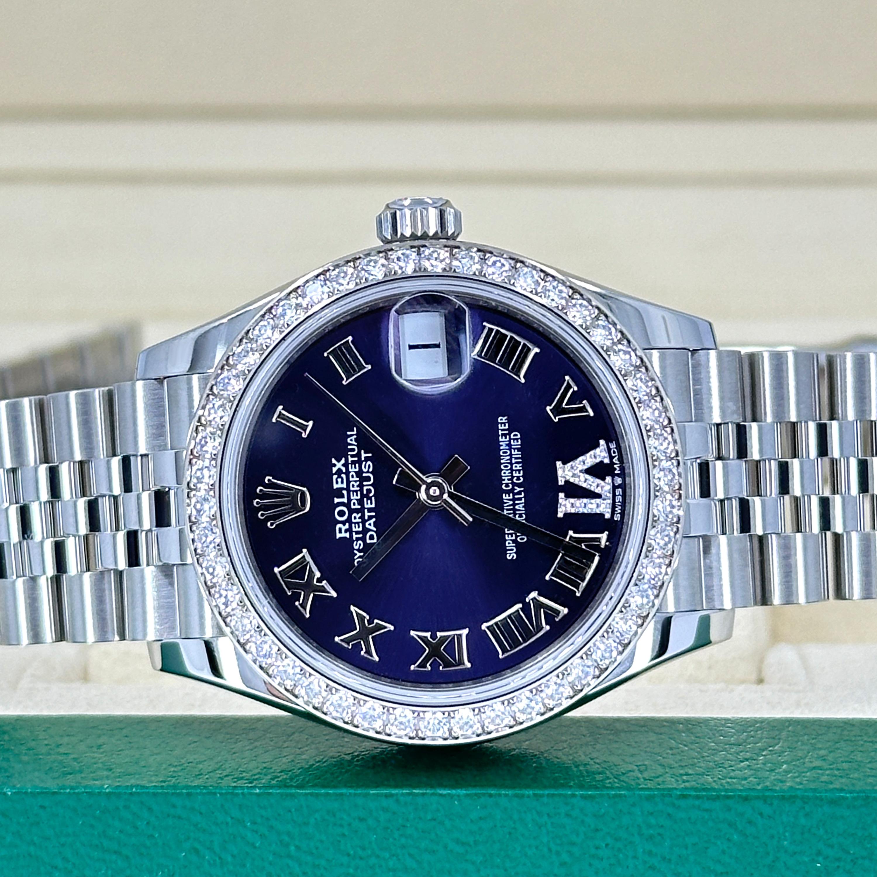 Ungetragene Rolex Datejust Aubergine Jubilee Reference# 278384rbr, Komplettset, 2025 im Angebot 9