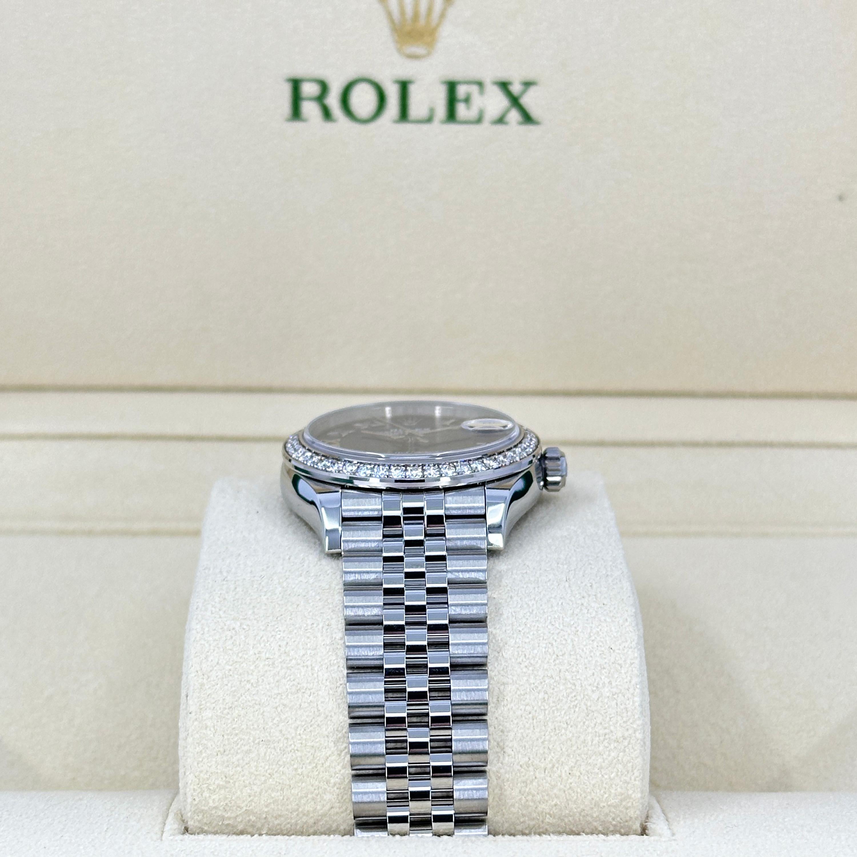 Ungetragene Rolex Datejust Aubergine Jubilee Reference# 278384rbr, Komplettset, 2025 für Damen oder Herren im Angebot