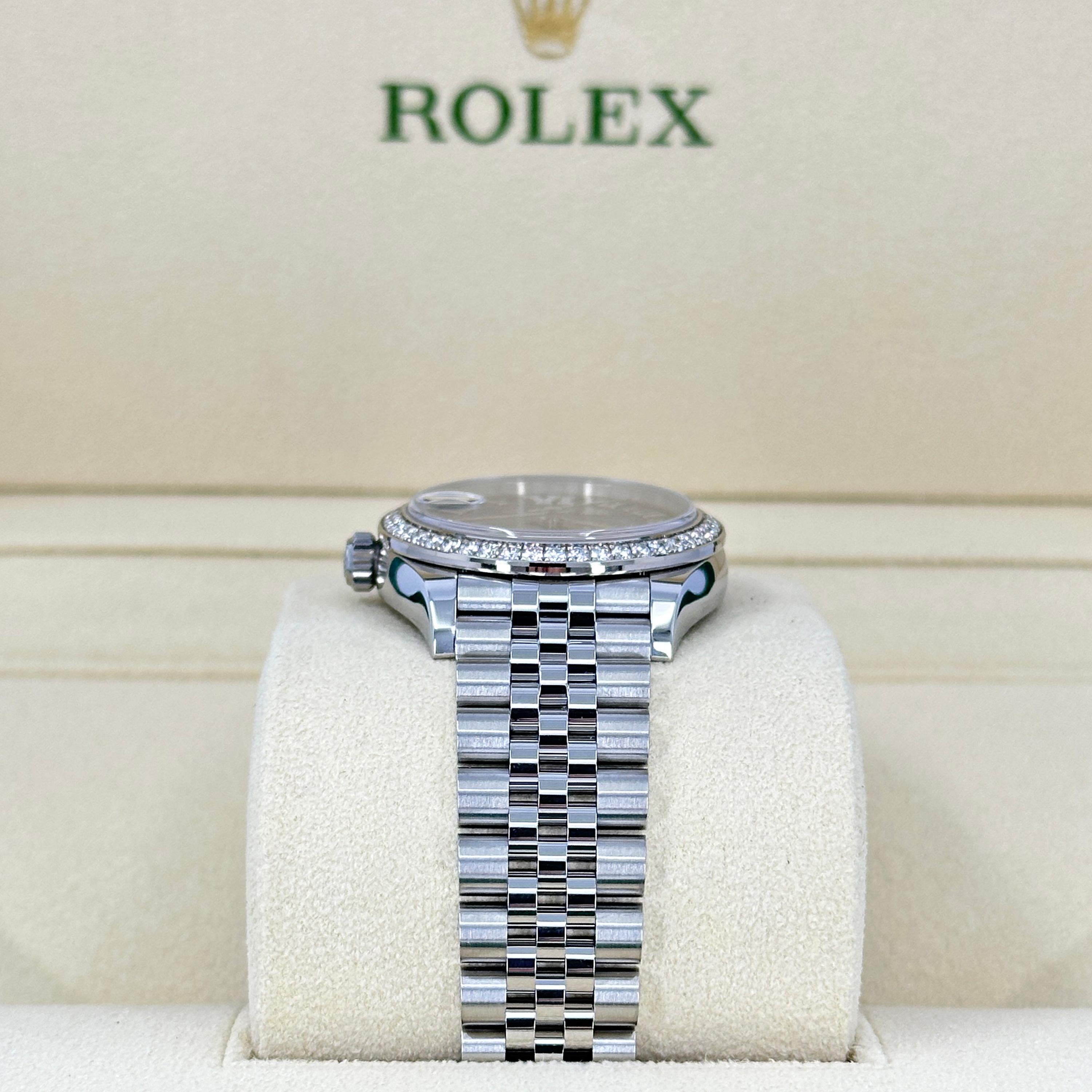 Ungetragene Rolex Datejust Aubergine Jubilee Reference# 278384rbr, Komplettset, 2025 im Angebot 2