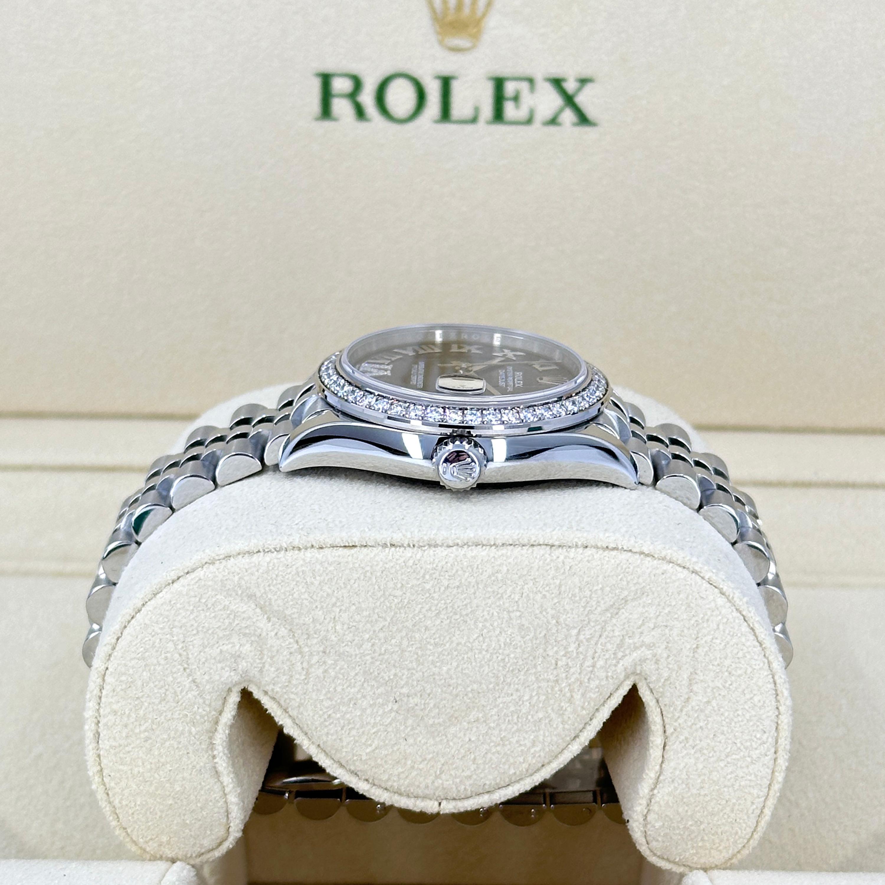 Ungetragene Rolex Datejust Aubergine Jubilee Reference# 278384rbr, Komplettset, 2025 im Angebot 3