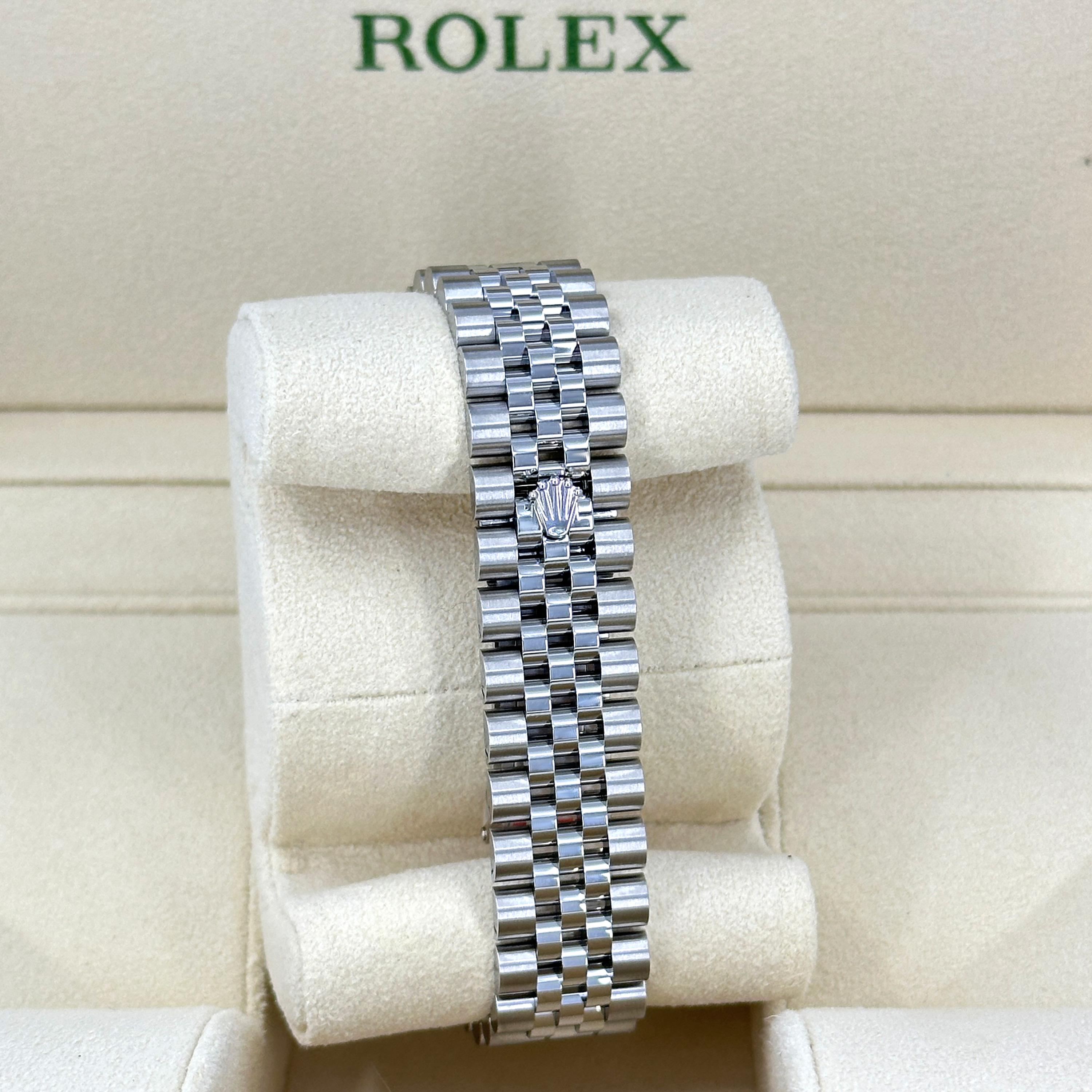 Ungetragene Rolex Datejust Aubergine Jubilee Reference# 278384rbr, Komplettset, 2025 im Angebot 5