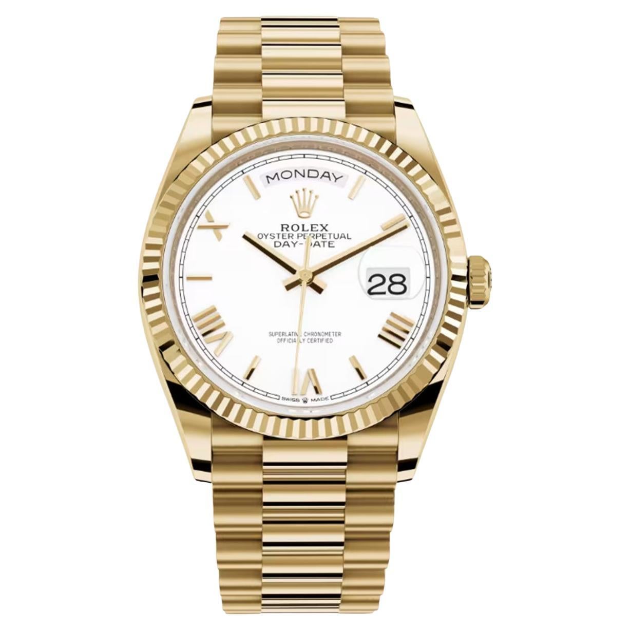 Unworn Rolex Day-Date 36 Reference# 128238, Complete set, 2025 For Sale