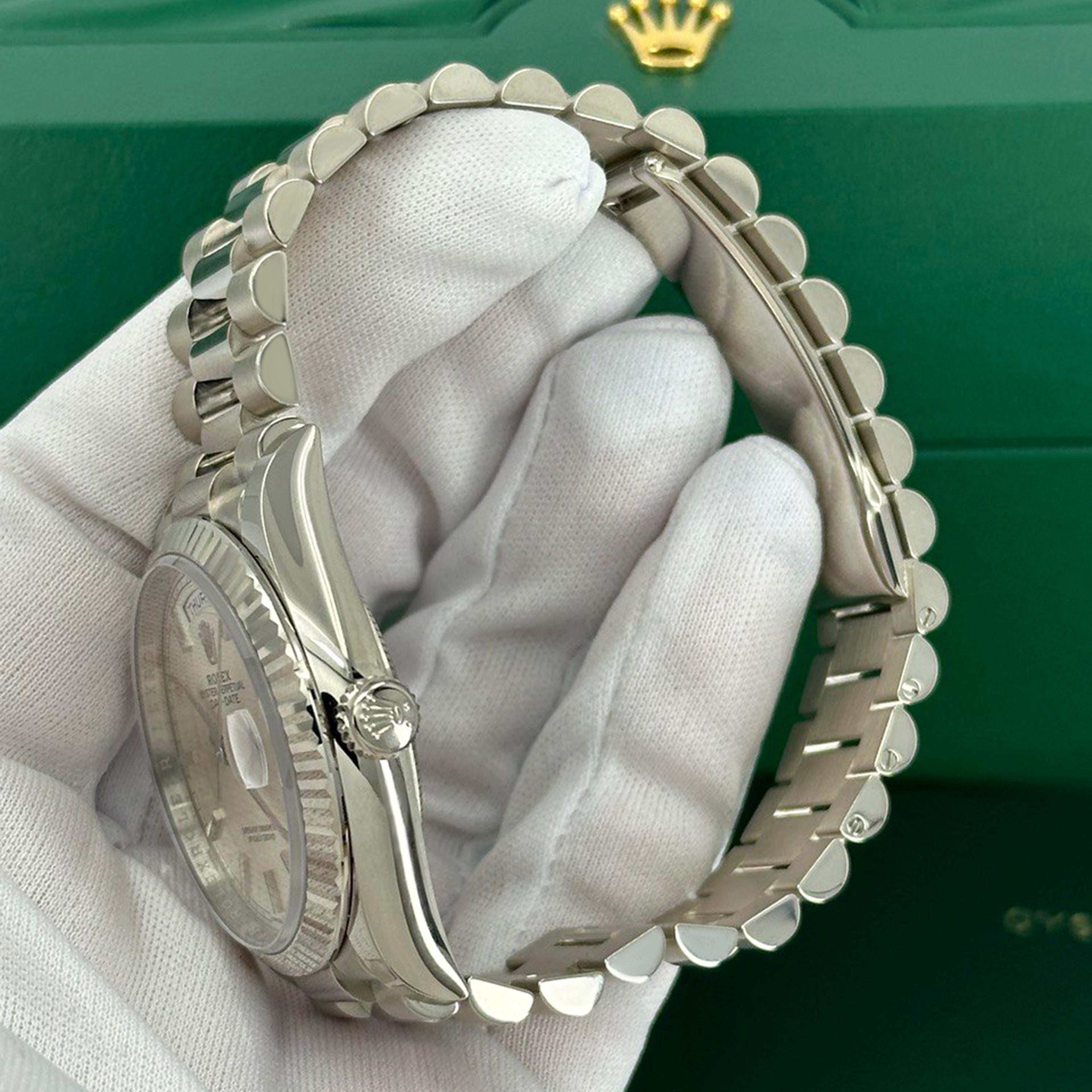 Rolex Day-Date 36 non indossato Numero di riferimento 128239, Set completo, 2025 in vendita 8