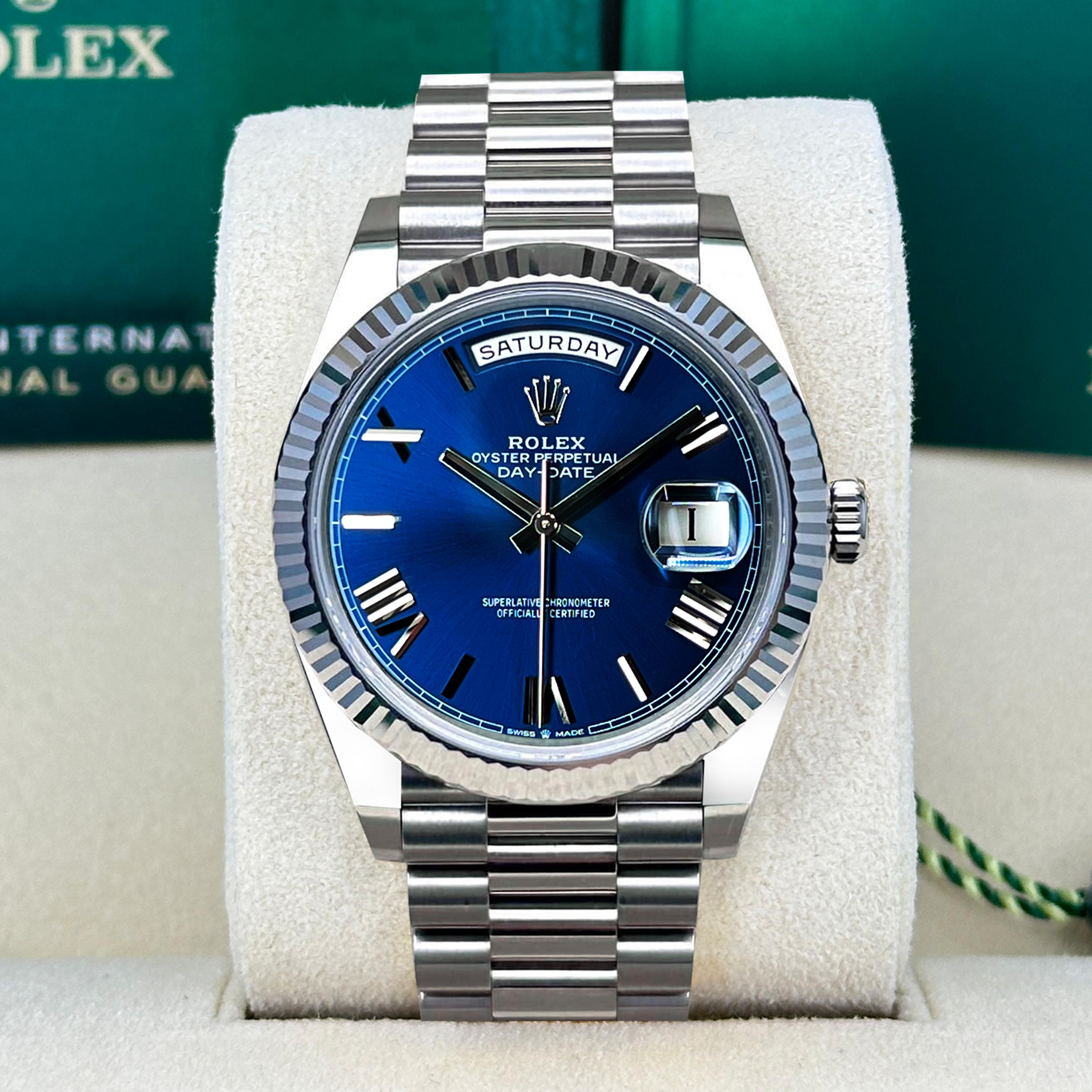 Women's or Men's Pre-owned Rolex Day-Date 40 Reference# 228239, Complete set, 2023+ For Sale