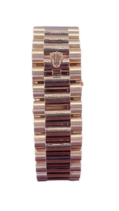 Unworn Rolex Daydate 40 18k Rose Gold Chocolate Baguette Diamond Dial Ref 228235