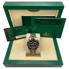Unworn Rolex Daytona Chronograph Steel Ceramic Black Dial Watch 116500LN B/P
