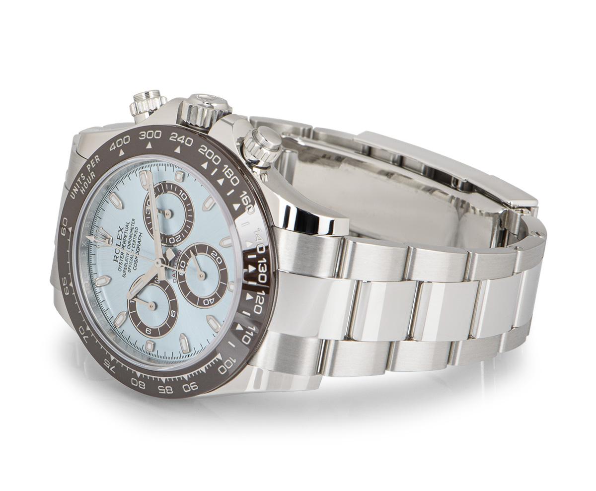 rolex daytona platinum ice-blue arabic dial