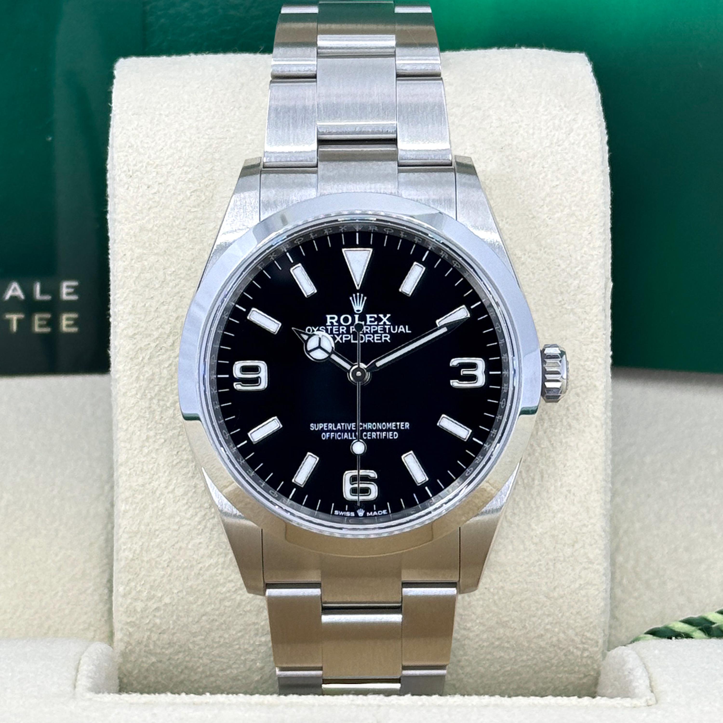 Ungetragene Rolex Explorer Reference# 124270, Komplettset, 2025 im Zustand „Neu“ im Angebot in New York, NY