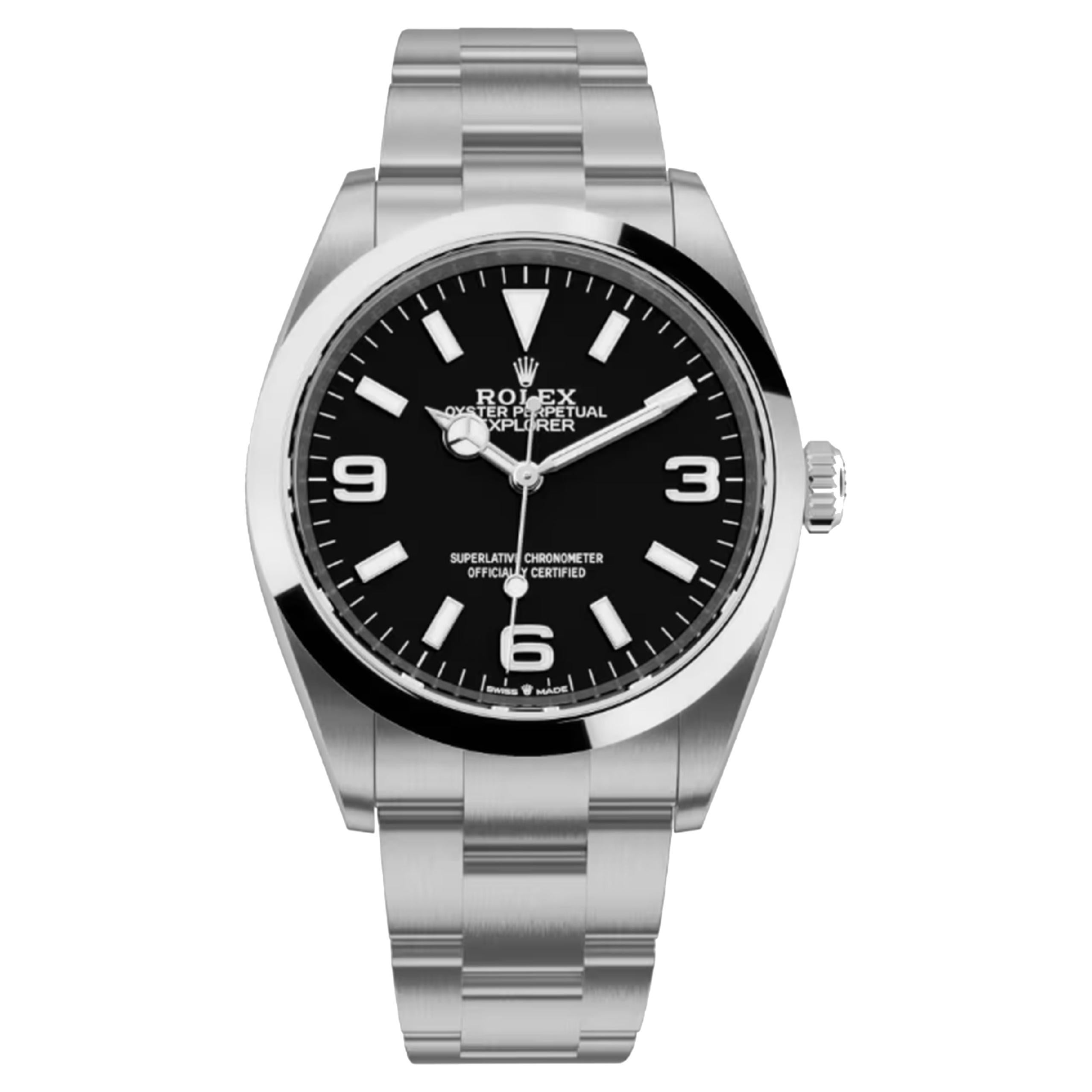 Unworn Rolex Explorer Reference# 124270, Complete set, 2025