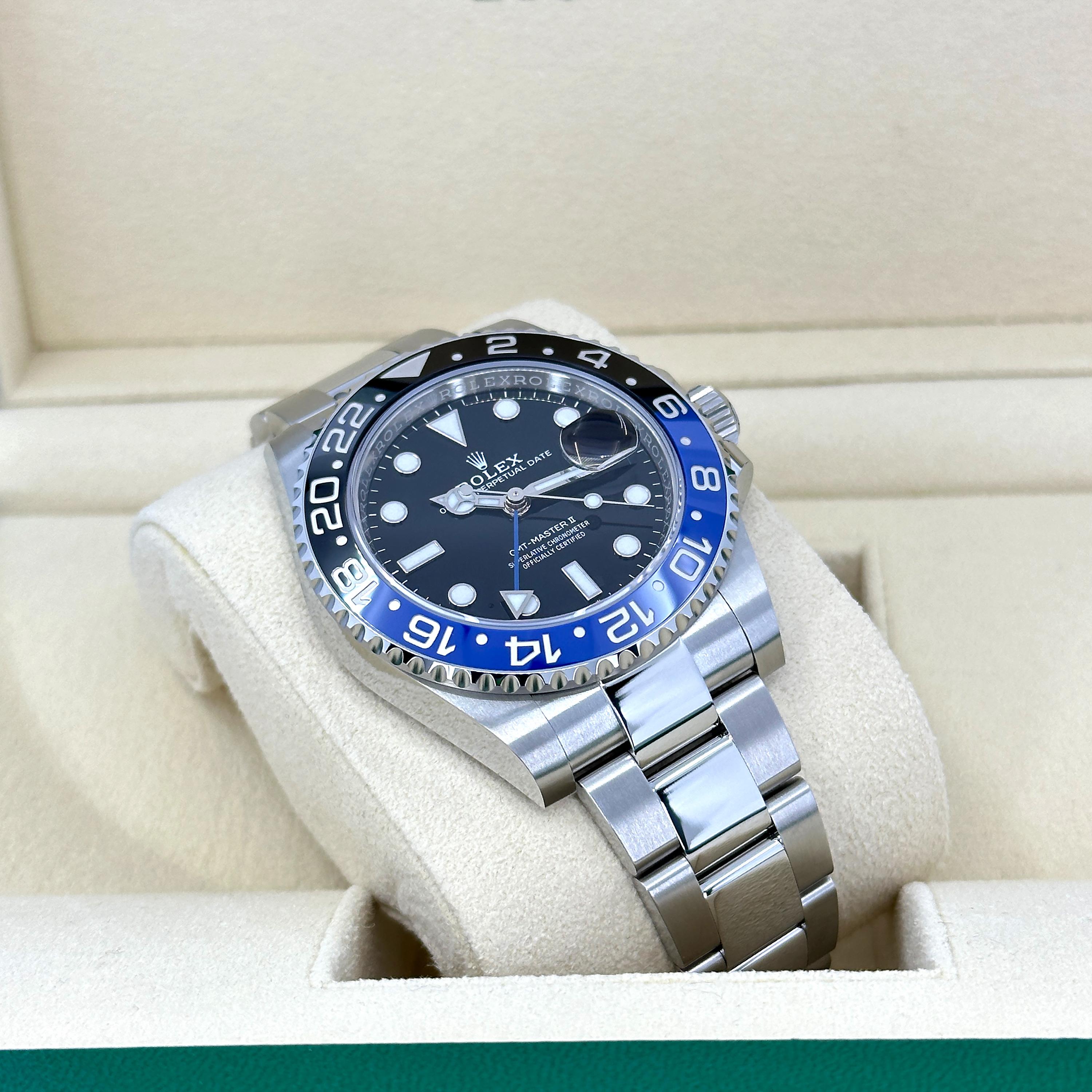 Unworn Rolex GMT-Master II Batman Reference# 126710BLNR, Complete set, 2025 For Sale 6