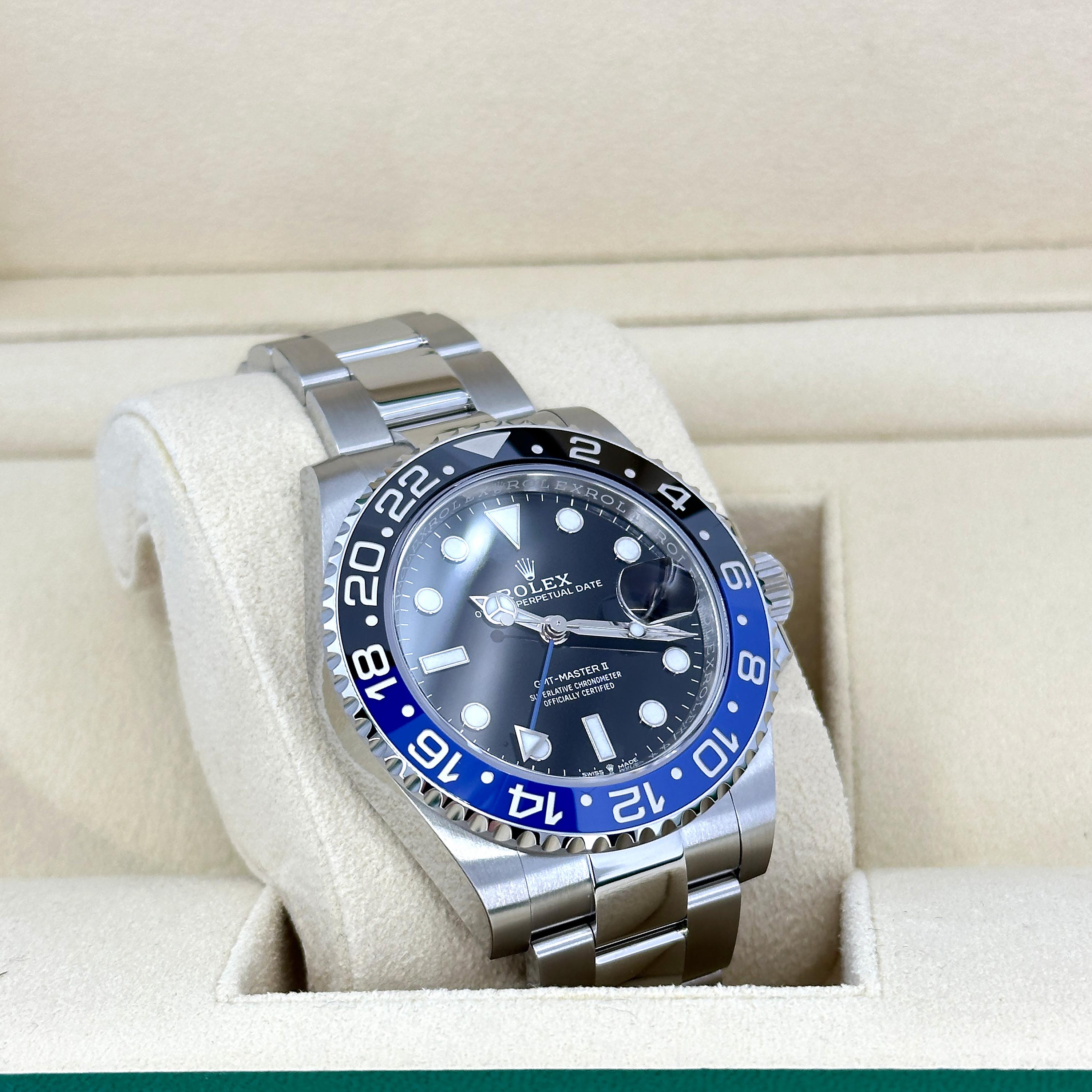 Unworn Rolex GMT-Master II Batman Reference# 126710BLNR, Complete set, 2025 For Sale 9