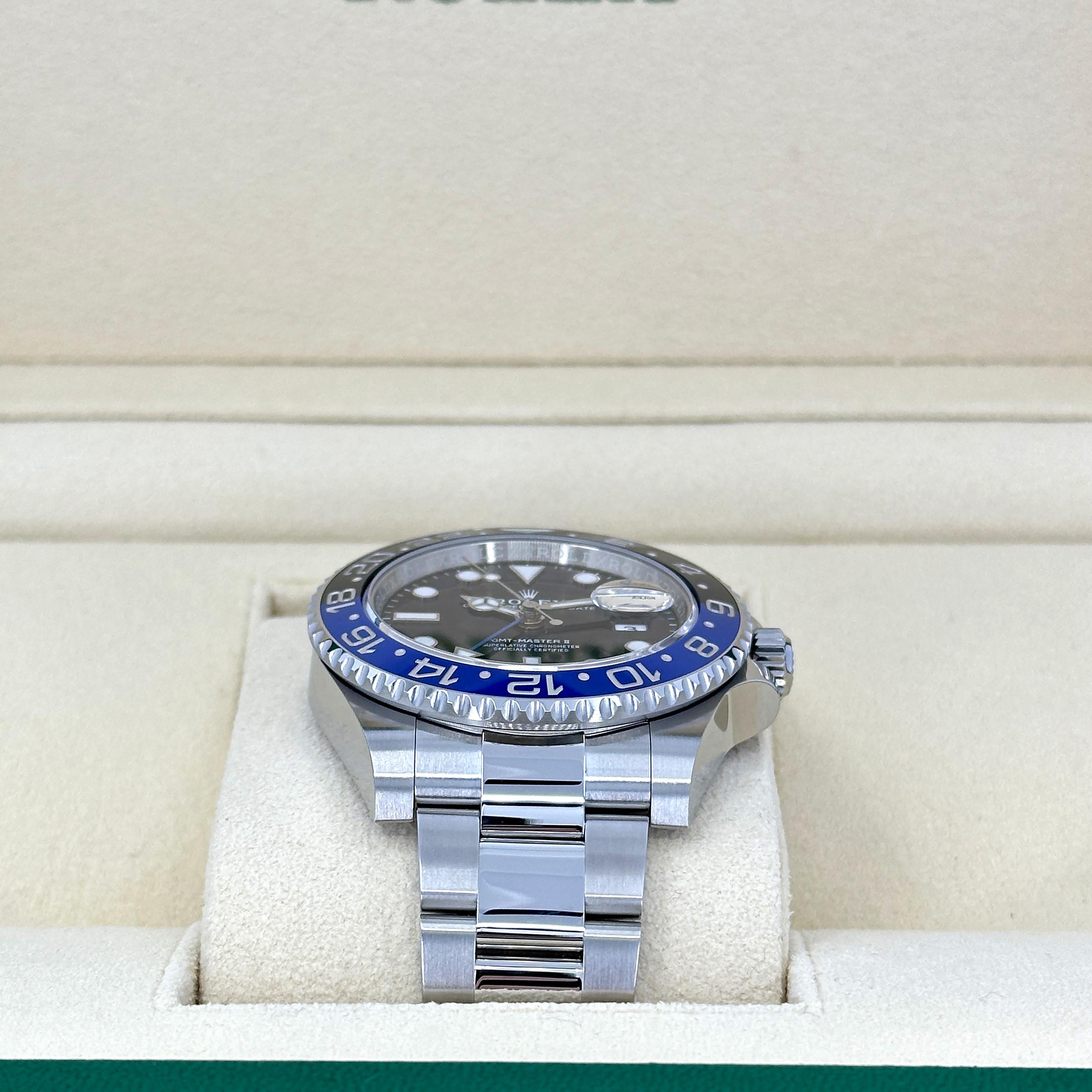 Women's or Men's Unworn Rolex GMT-Master II Batman Reference# 126710BLNR, Complete set, 2025 For Sale