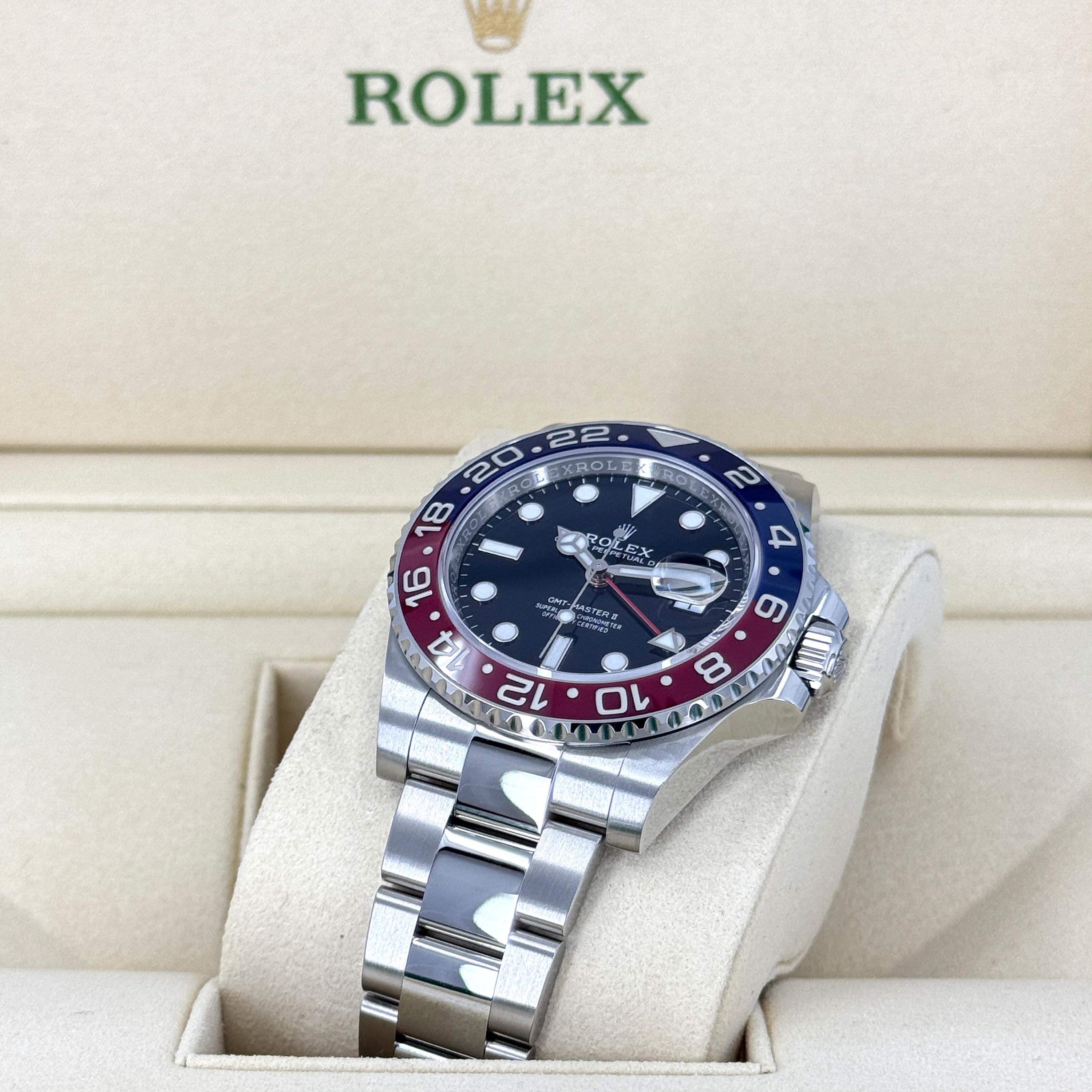 Rolex GMT-Master II Pepsi sin usar Referencia# 126710BLRO, Juego completo, 2025 en venta 3