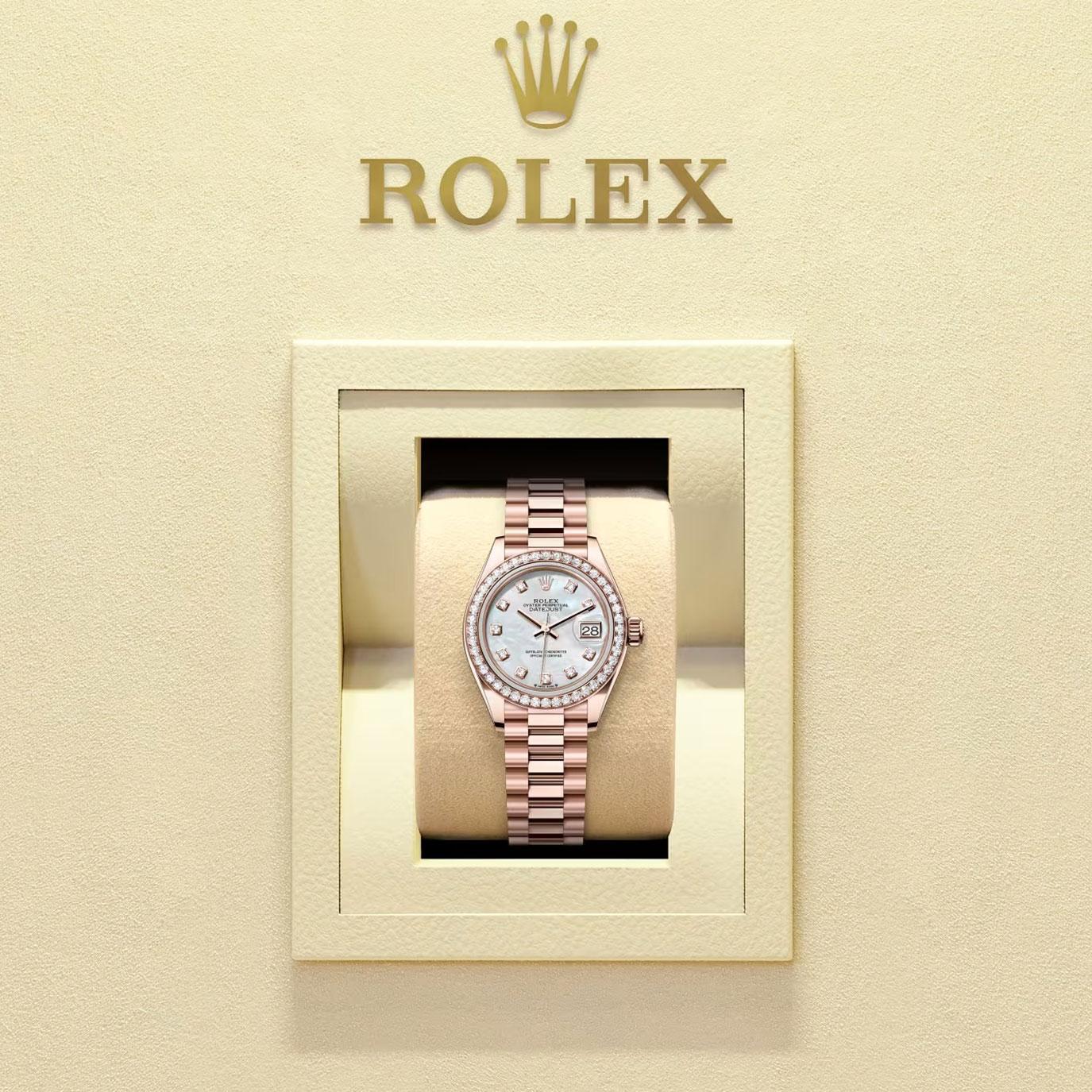 Ungetragene Rolex Lady-Datejust 28 Reference# 279135rbr, Komplettset, 2025 im Angebot 1