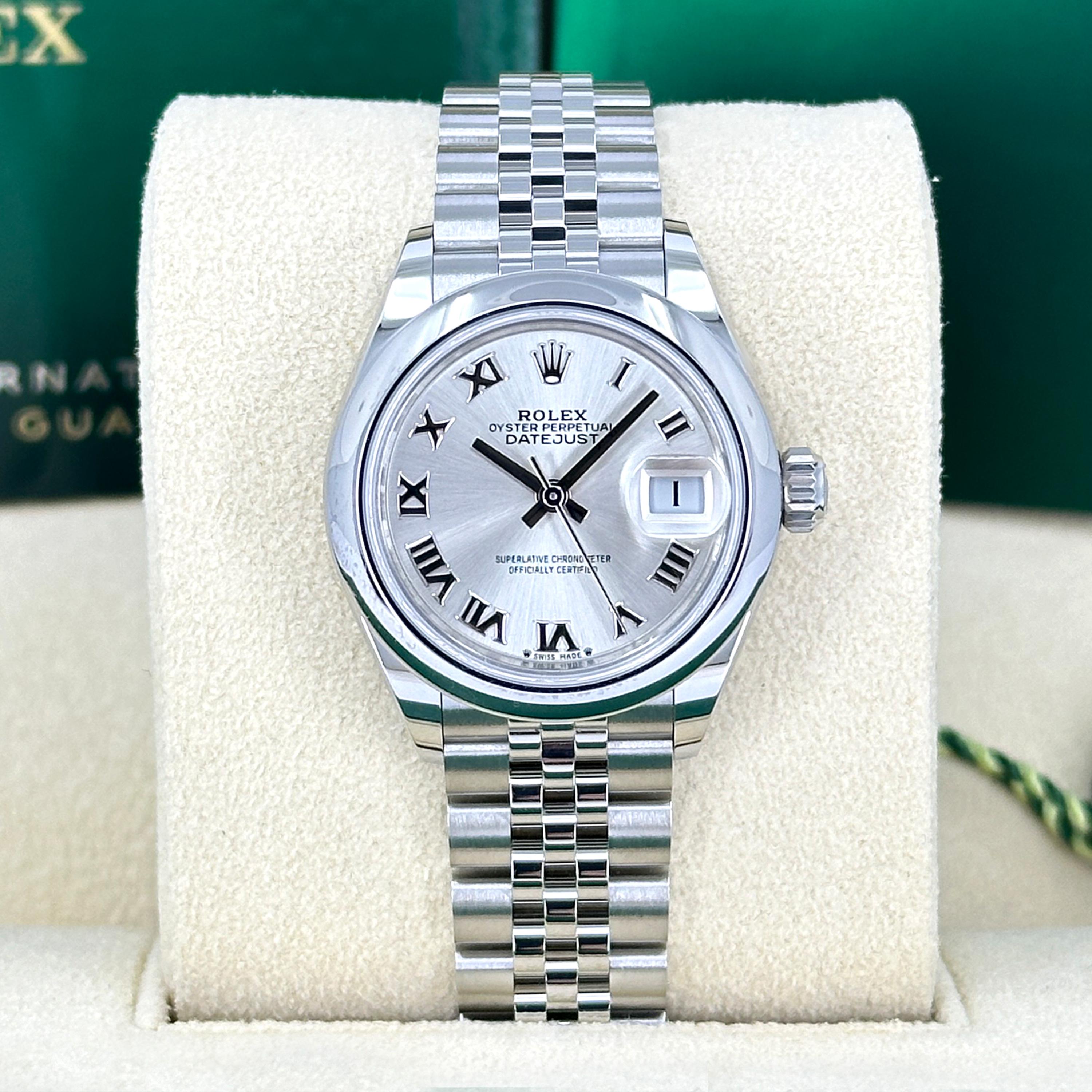 Ungetragene Rolex Lady-Datejust 28 Reference# 279160, Komplettset, 2025 im Zustand „Neu“ im Angebot in New York, NY