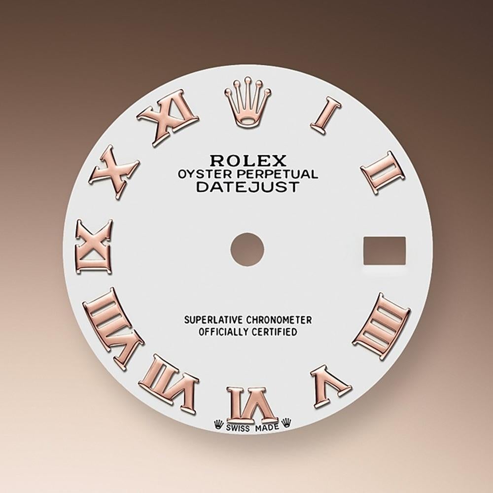 El Rolex Lady-Datejust 28 Ref. 279171-0021 encarna la sofisticación atemporal, combinando el diseño clásico con el refinamiento moderno. Fabricado con el característico Rolesor Everose de Rolex, una armoniosa mezcla de acero Oystersteel y oro