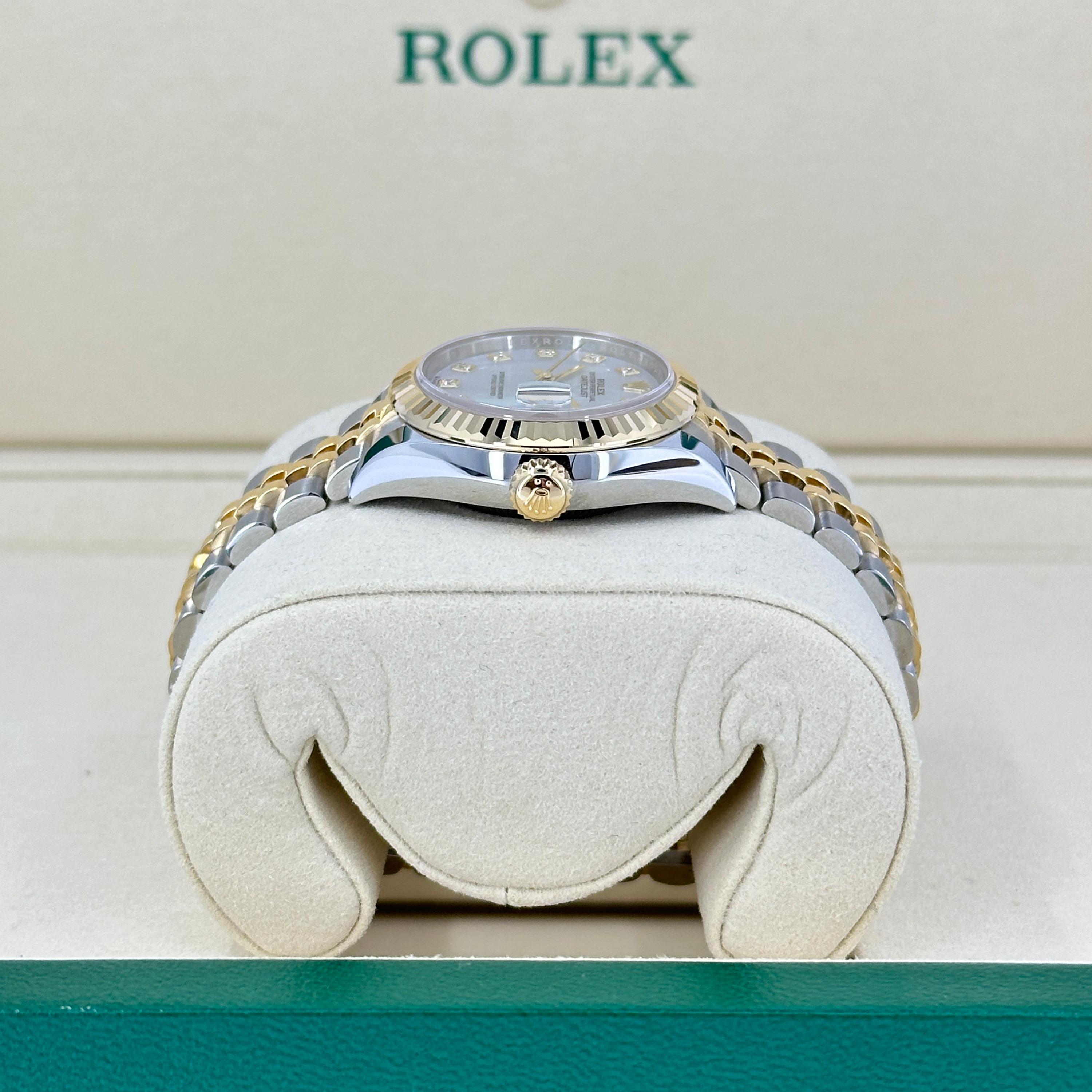 Ungetragene Rolex Lady-Datejust 28 Reference# 279173, Komplettset, 2025 im Angebot 4