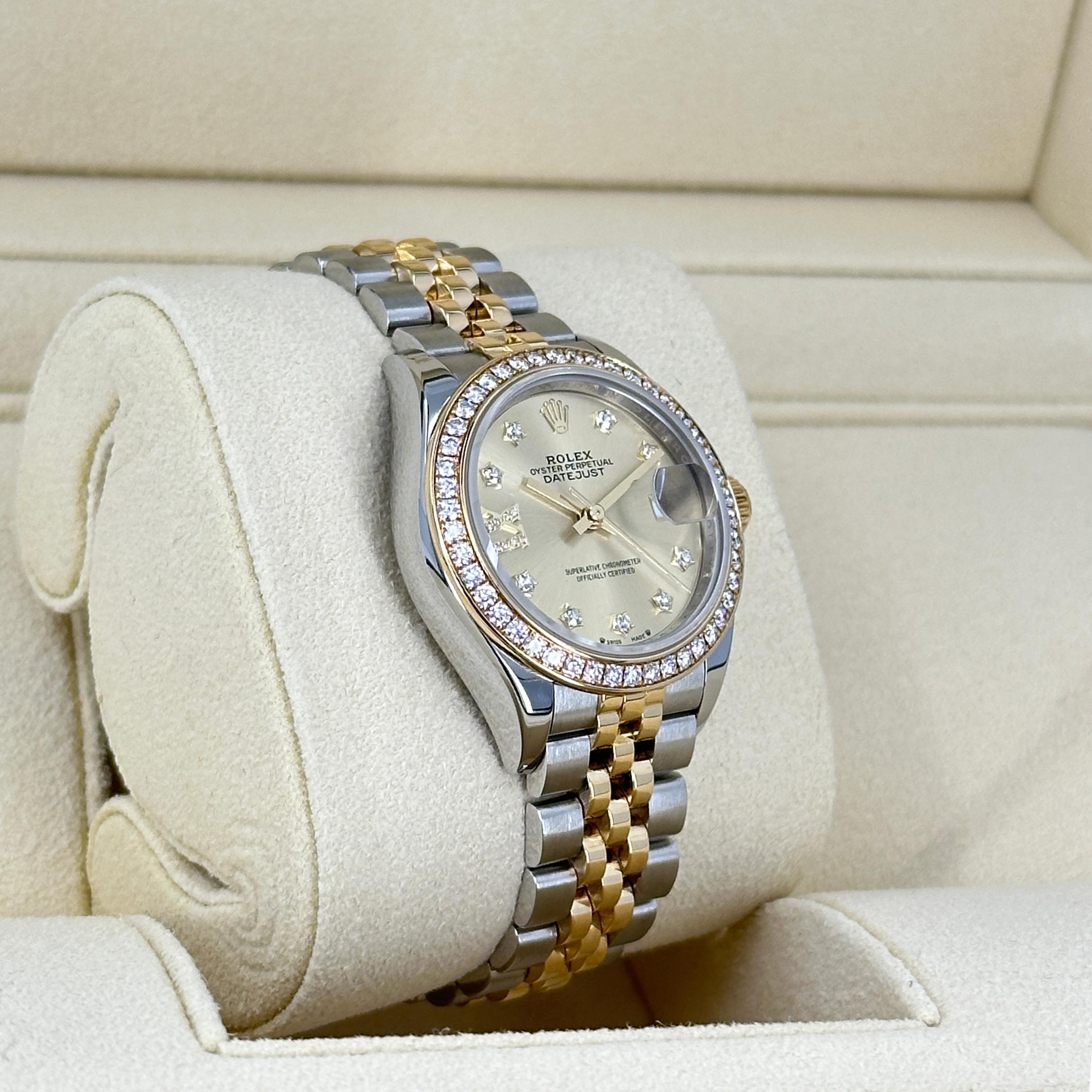 Ungetragene Rolex Lady-Datejust 28 Reference# 279383rbr, Komplettset, 2025 im Angebot 6