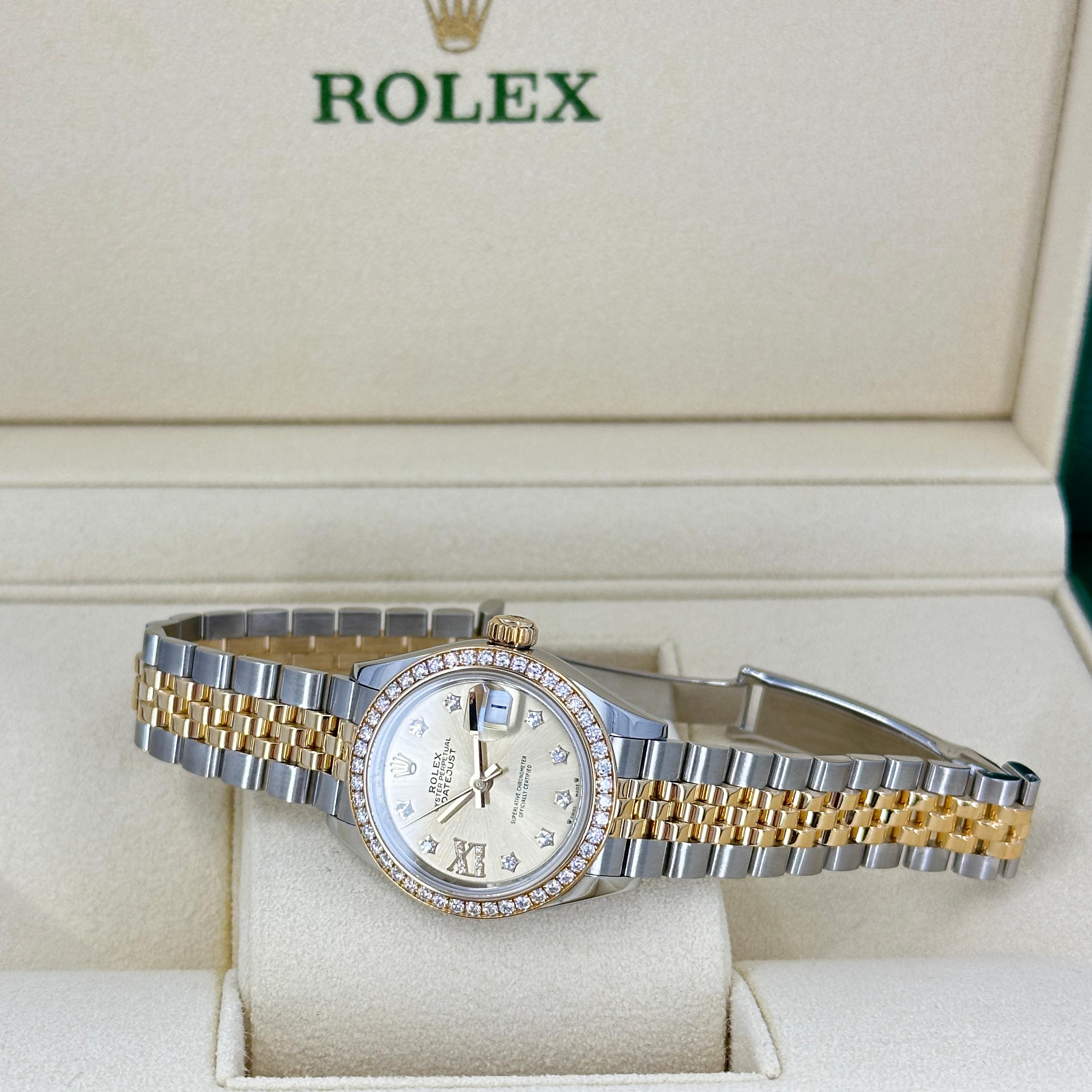 Ungetragene Rolex Lady-Datejust 28 Reference# 279383rbr, Komplettset, 2025 im Angebot 10