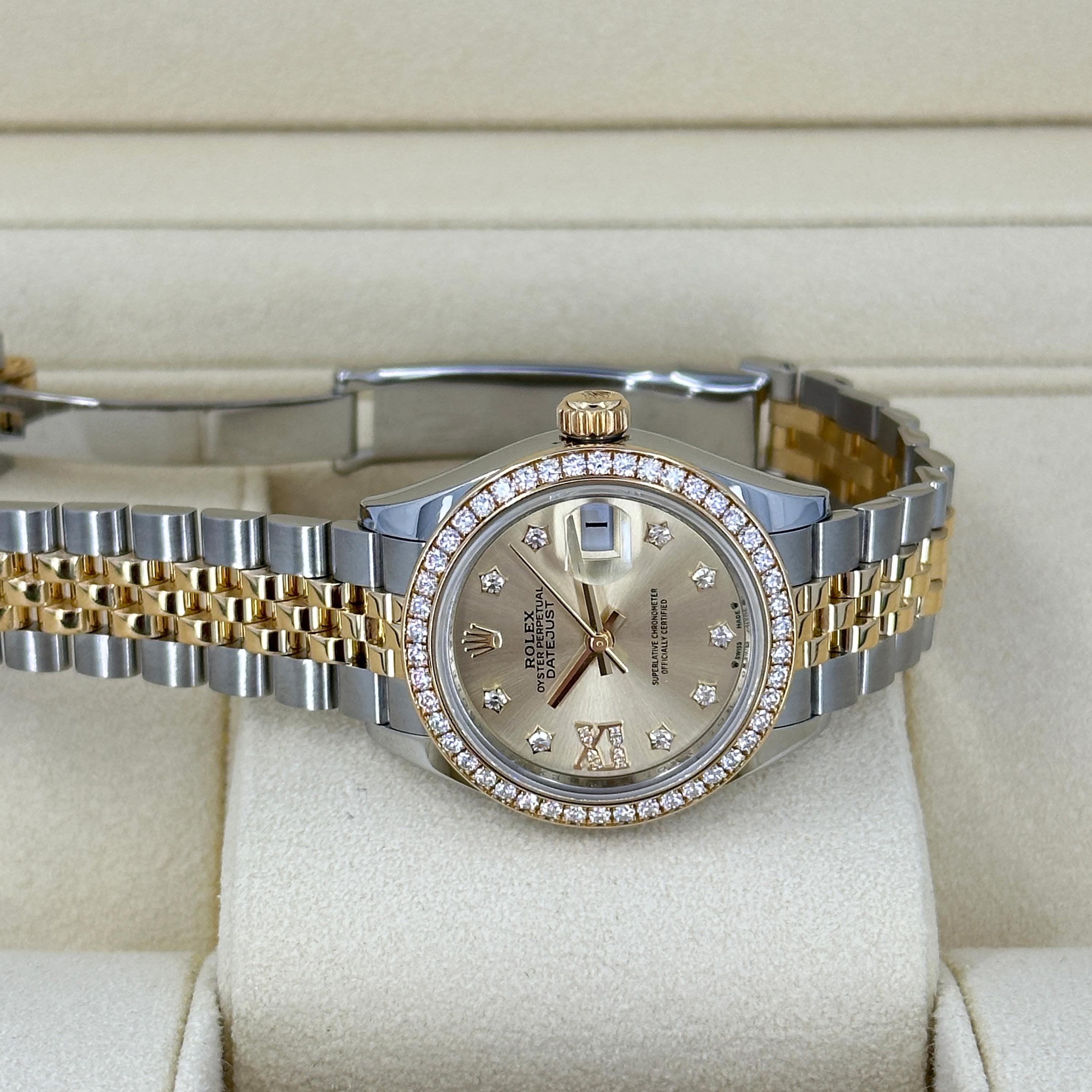 Ungetragene Rolex Lady-Datejust 28 Reference# 279383rbr, Komplettset, 2025 im Angebot 12