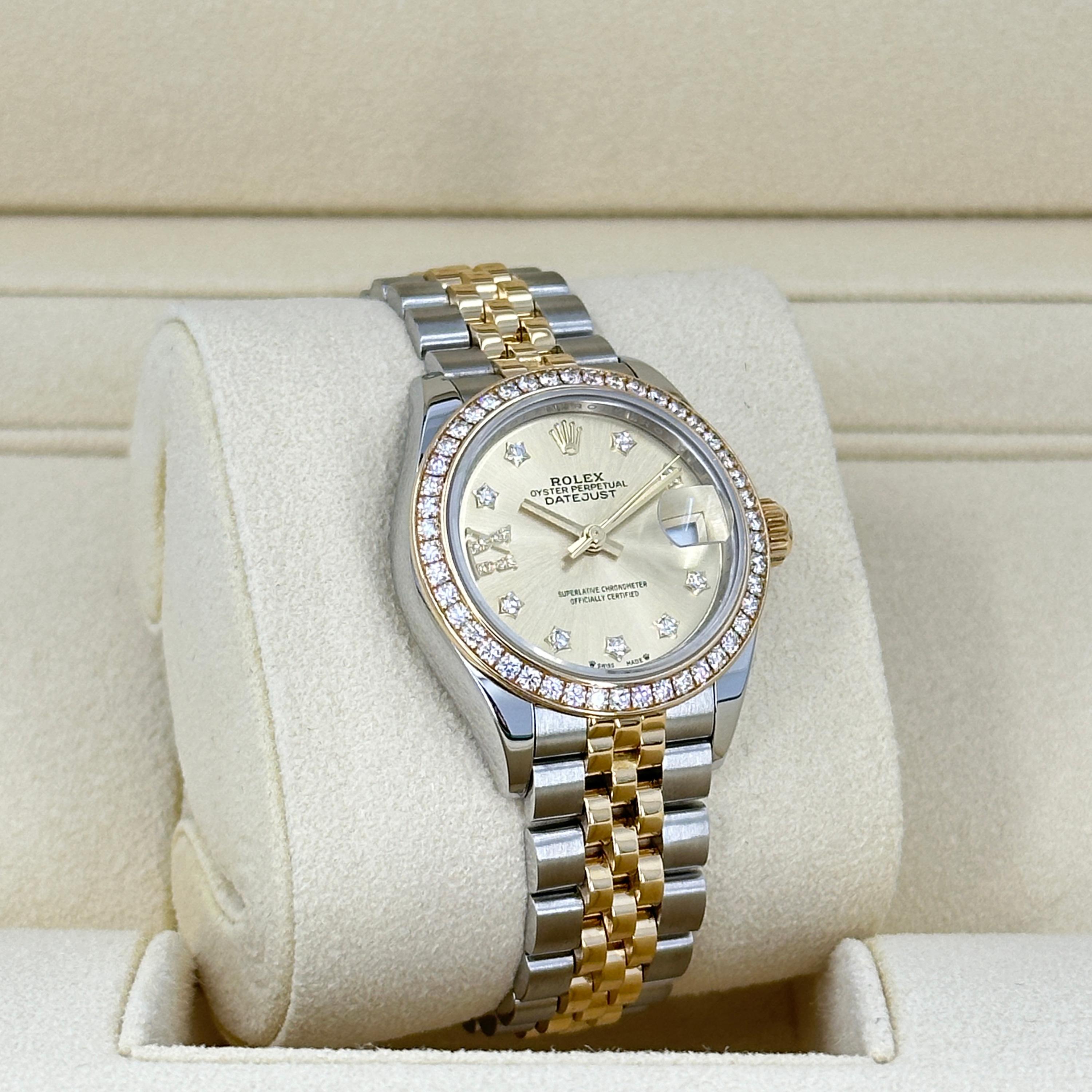 Ungetragene Rolex Lady-Datejust 28 Reference# 279383rbr, Komplettset, 2025 im Angebot 5