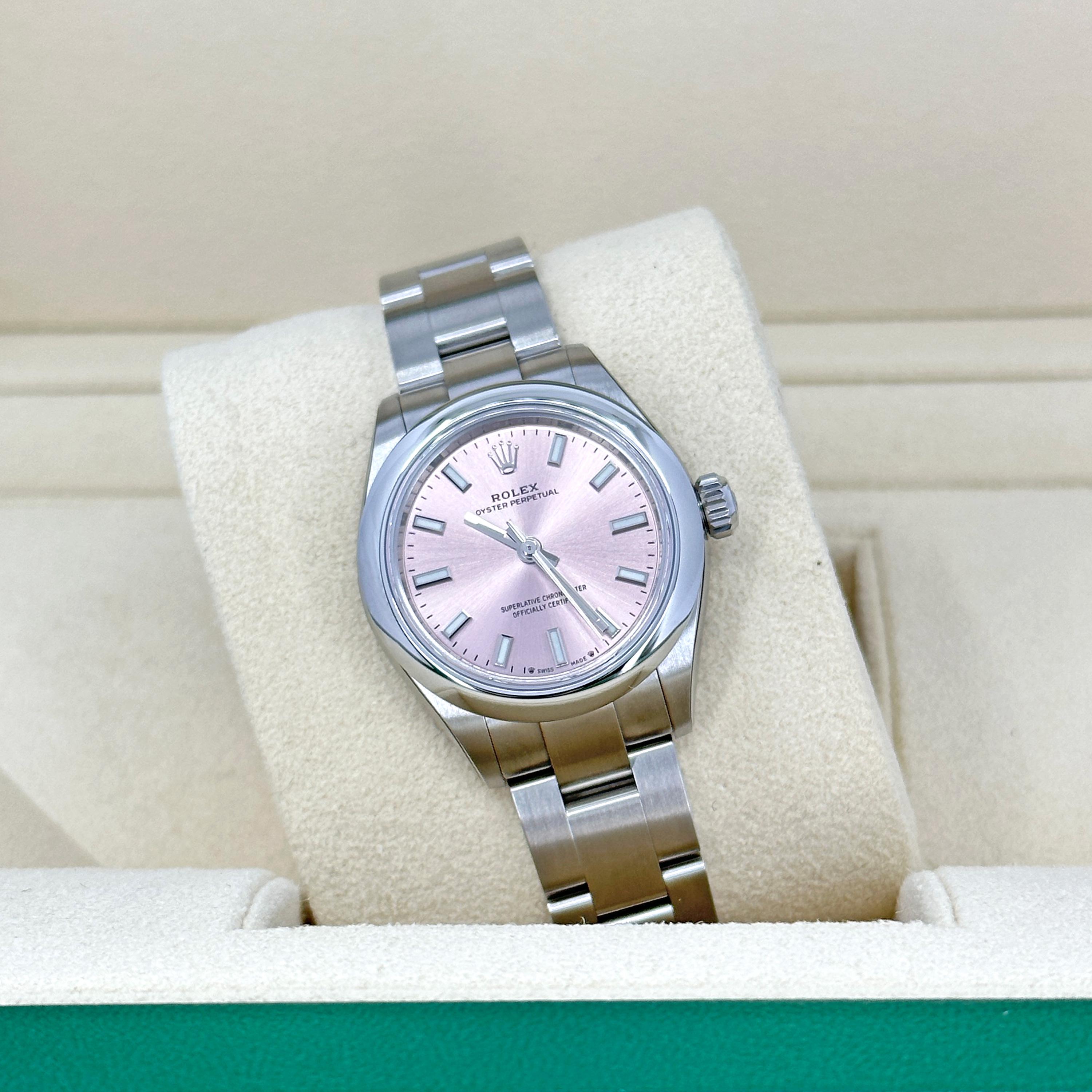 Ungetragene Rolex Oyster Perpetual 28 Reference# 276200, Komplettset, 2025 Damen im Angebot