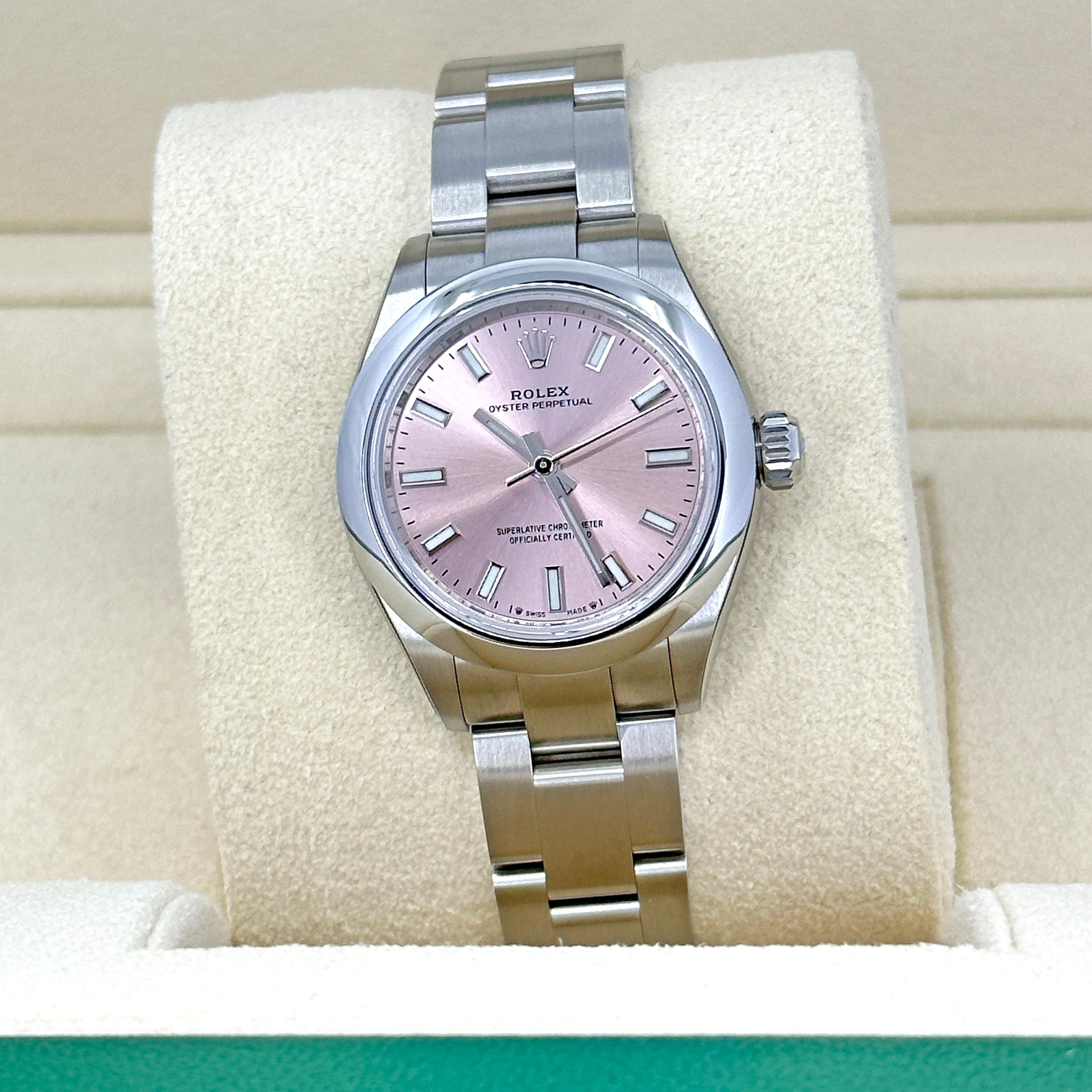 Ungetragene Rolex Oyster Perpetual 28 Reference# 276200, Komplettset, 2025 im Angebot 1