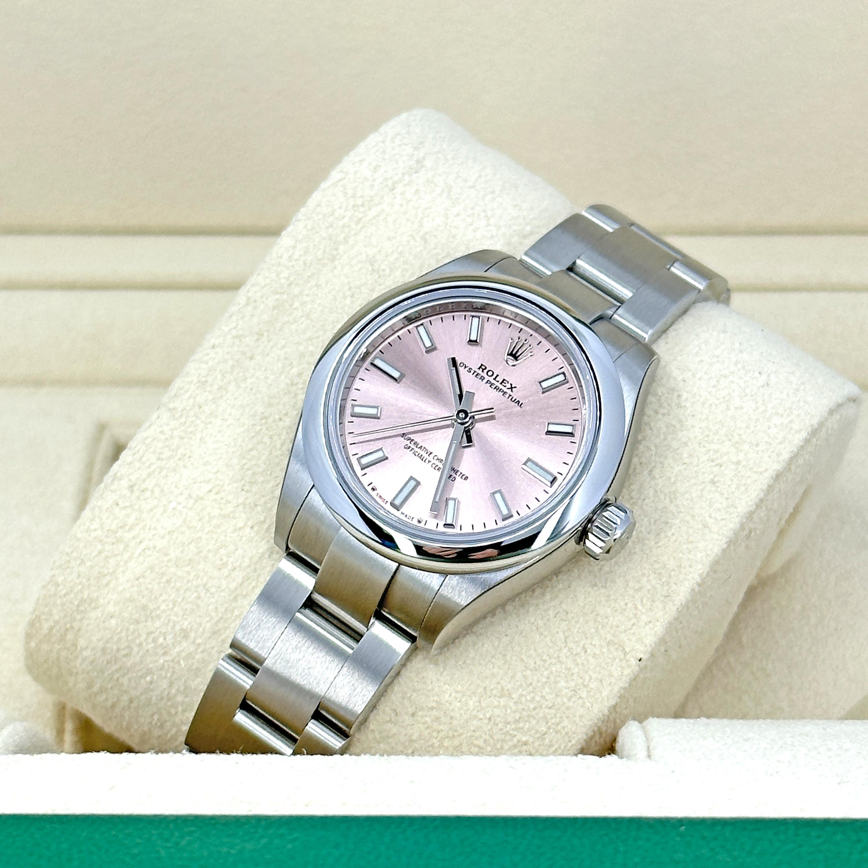 Ungetragene Rolex Oyster Perpetual 28 Reference# 276200, Komplettset, 2025 im Angebot 2