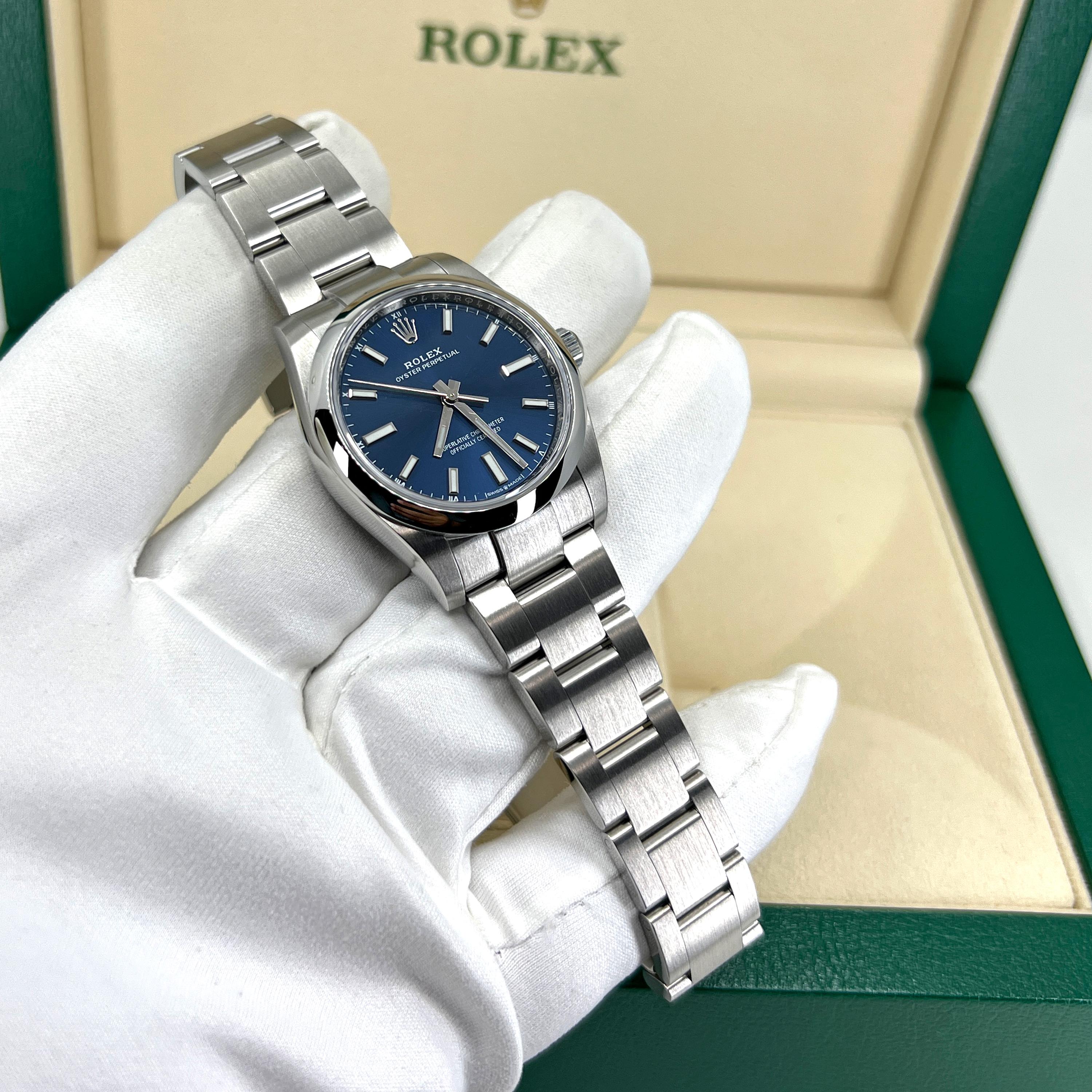 Unworn Rolex Oyster Perpetual 34 Reference# 124200, Complete set, 2025 For Sale 10