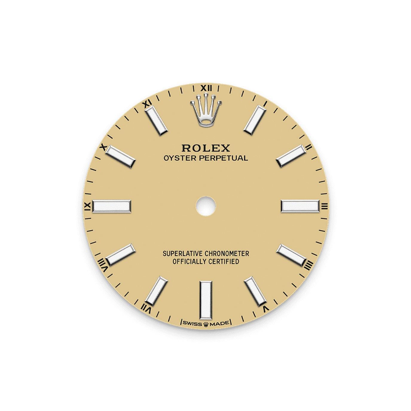 Il Rolex Oyster Perpetual 34 Ref. 124200-0007 è una raffinata celebrazione di eleganza senza tempo, ingegneria avanzata e sobria raffinatezza. Questo orologio da 34 mm è realizzato in Oystersteel, una lega robusta e resistente alla corrosione,
