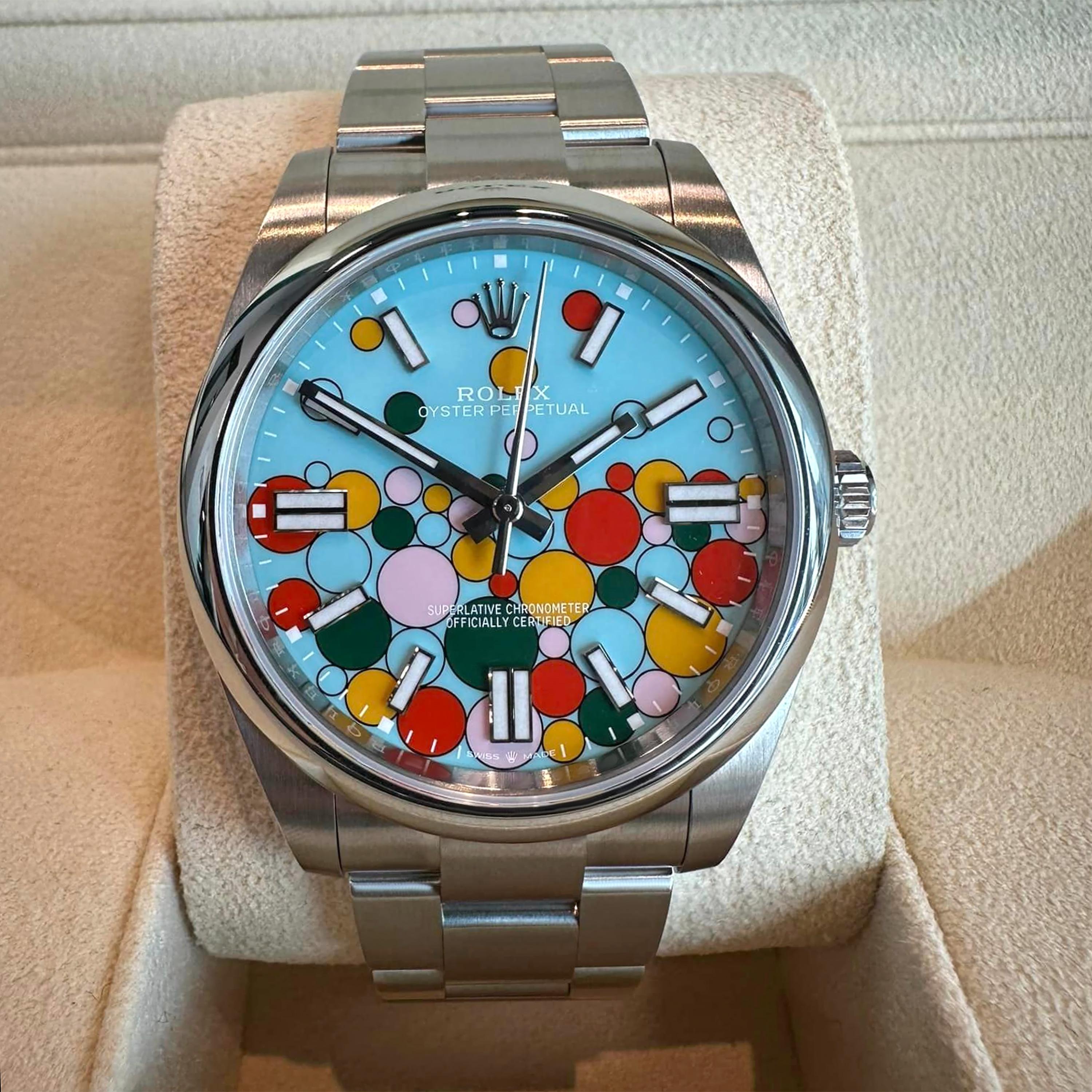 Ungetragene Rolex Oyster Perpetual 41 Reference# 124300, Komplettset, 2025 im Angebot 3