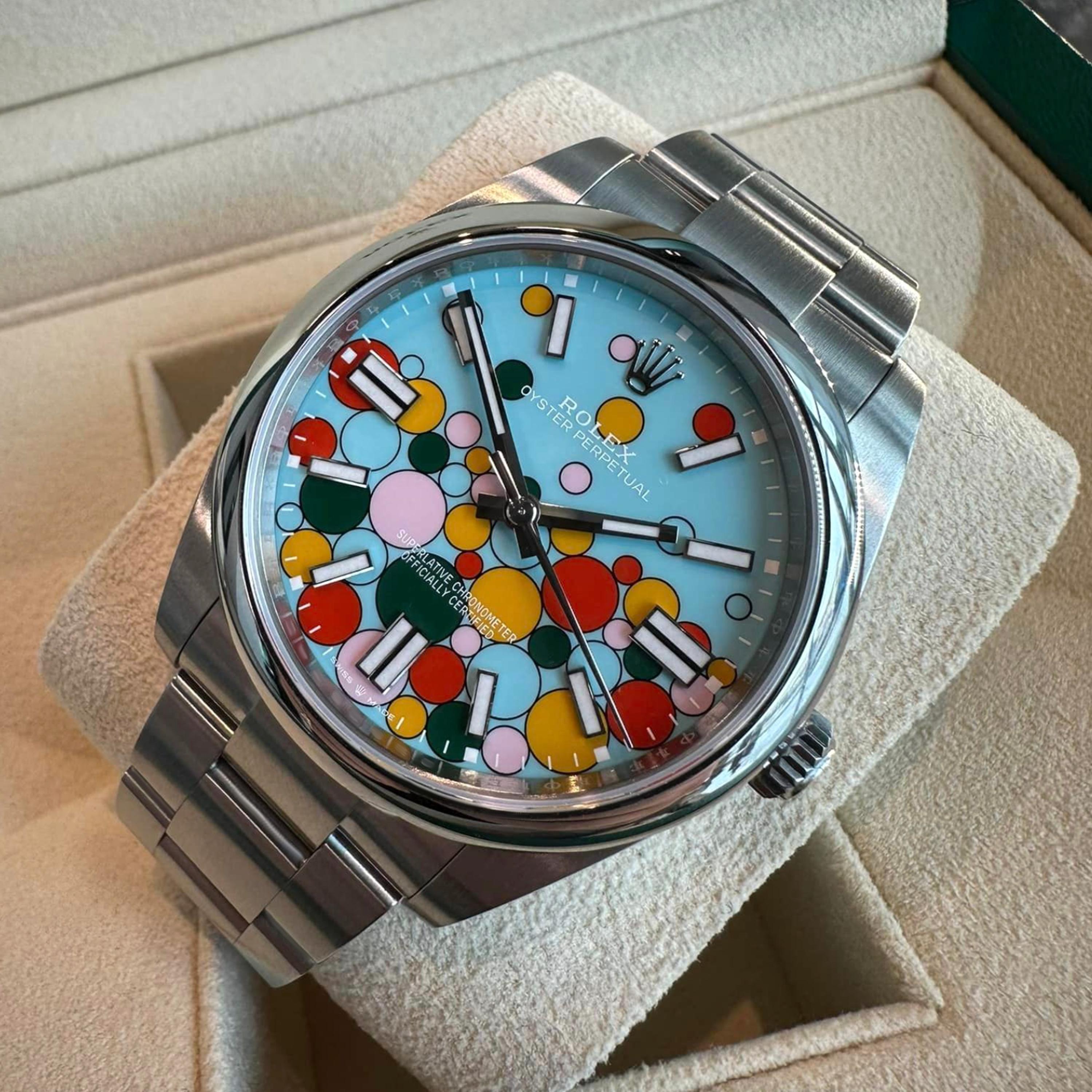 Ungetragene Rolex Oyster Perpetual 41 Reference# 124300, Komplettset, 2025 im Angebot 5