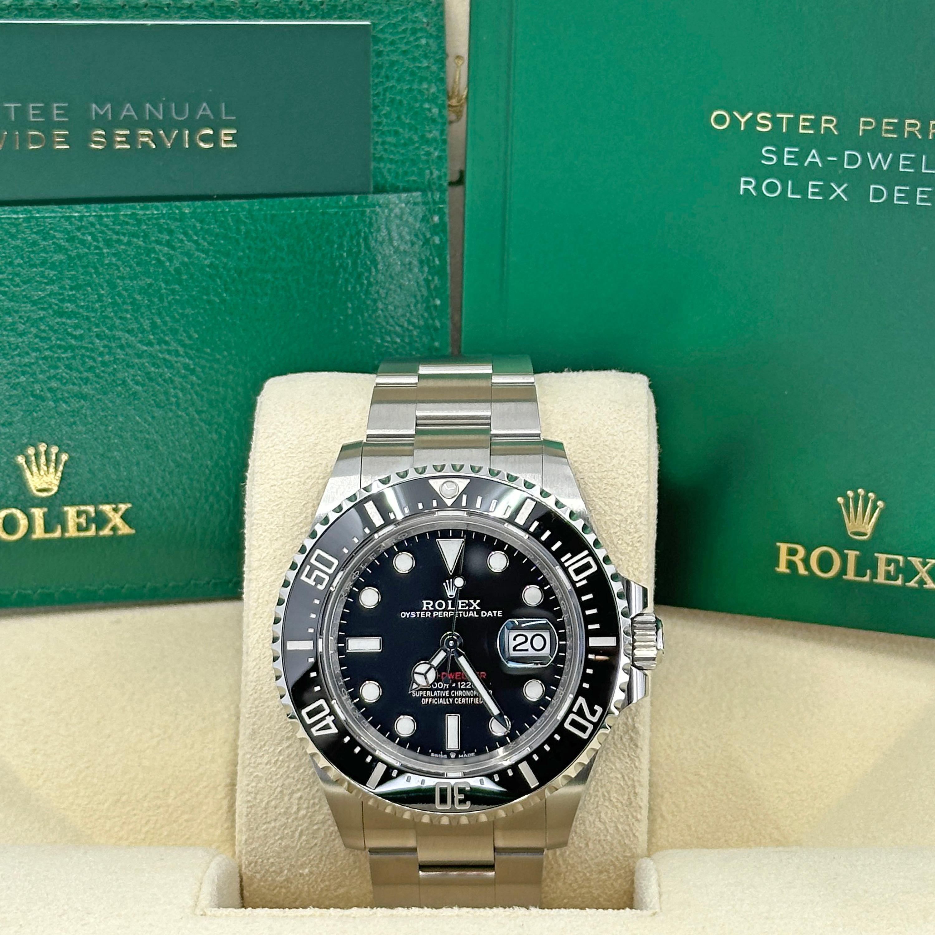 The Rolex Sea-Dweller 126600-0001 is an iconic dive watch that embodies the spirit of deep-sea exploration, crafted for those who demand precision, durability, and timeless style. Launched in 2017 to mark the 50th anniversary of the Sea-Dweller