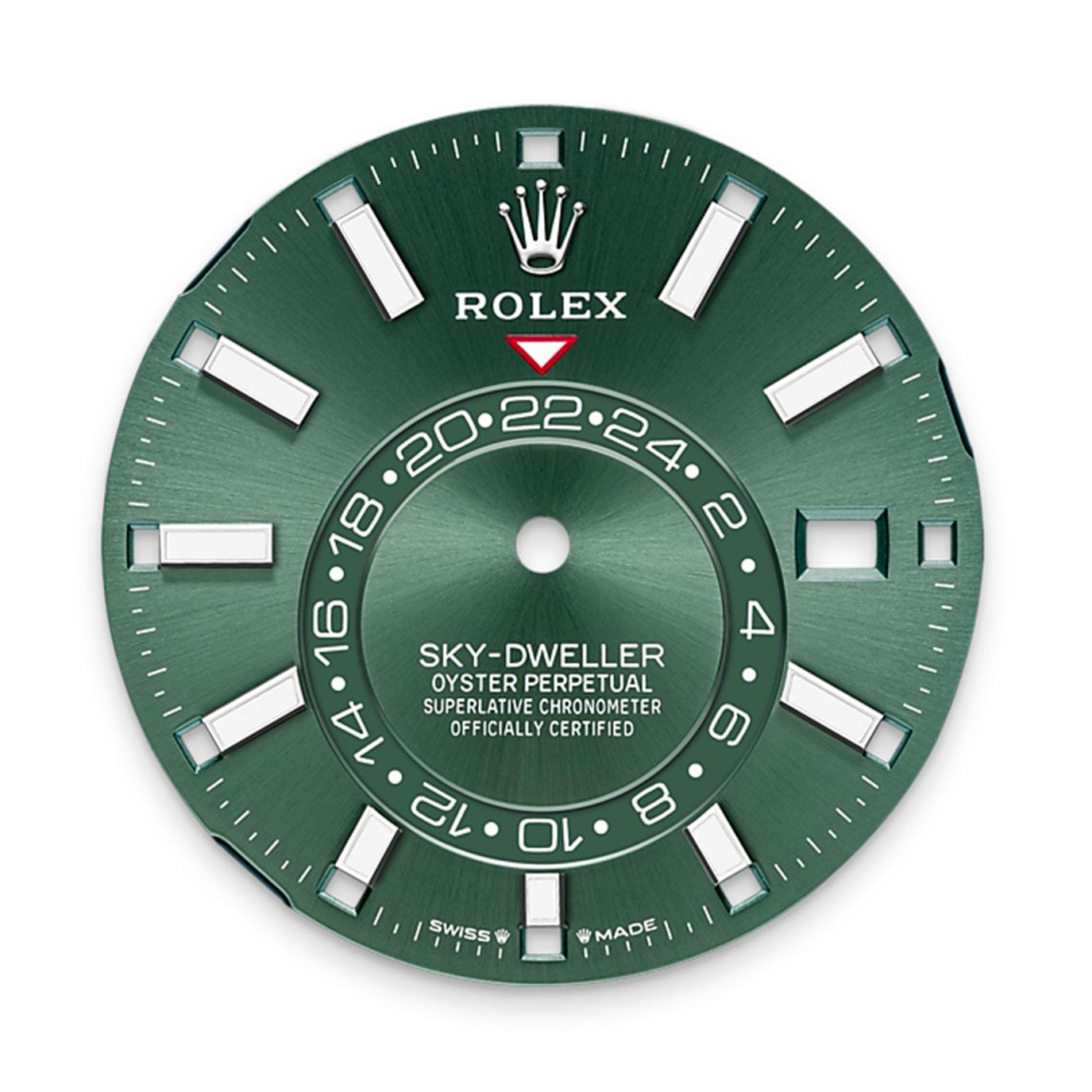 El Rolex Sky-Dweller Ref. 336934-0001, presentada en 2023, es una notable mezcla de innovación moderna y sofisticación atemporal. Diseñado para el viajero contemporáneo, este reloj de 42 mm está fabricado en Rolesor Blanco, la refinada fusión de