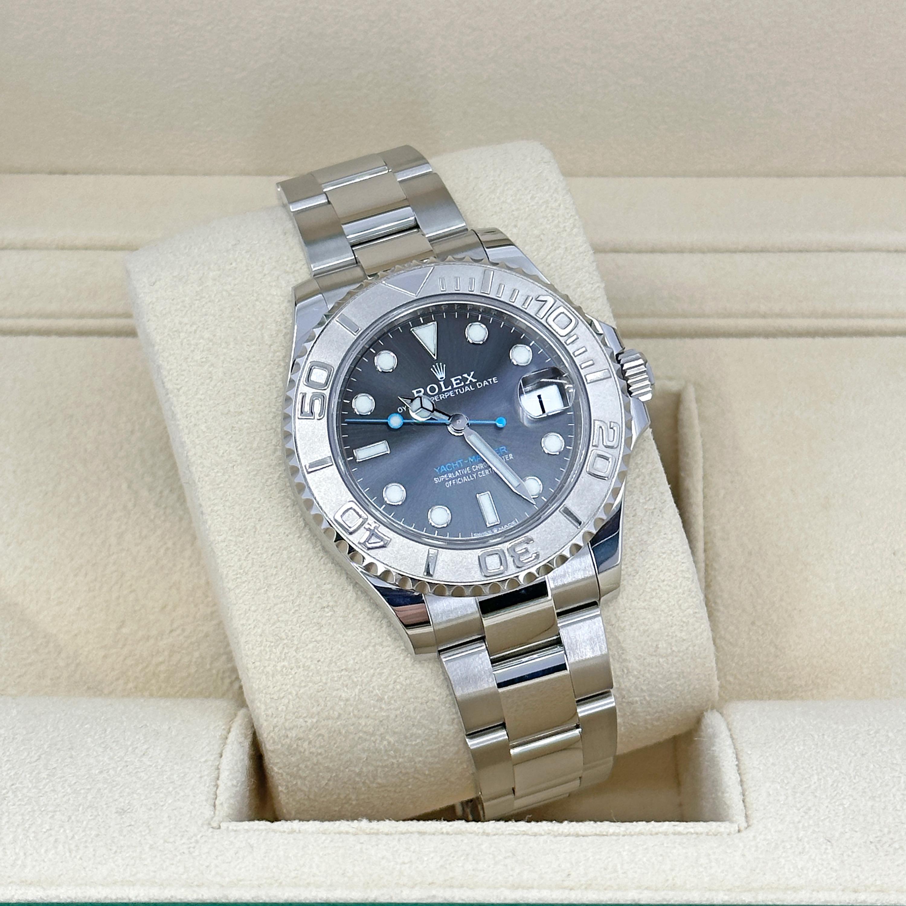 Rolex Yacht-Master 37 non indossato, referenza 268622, set completo, 2025 in vendita 8
