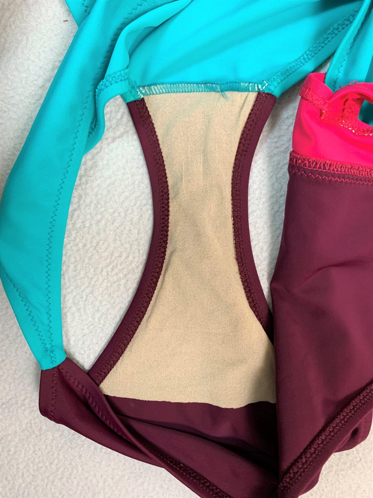 Unworn S/S 2003 Gianni Versace Runway Pink Teal Cut-Out ...