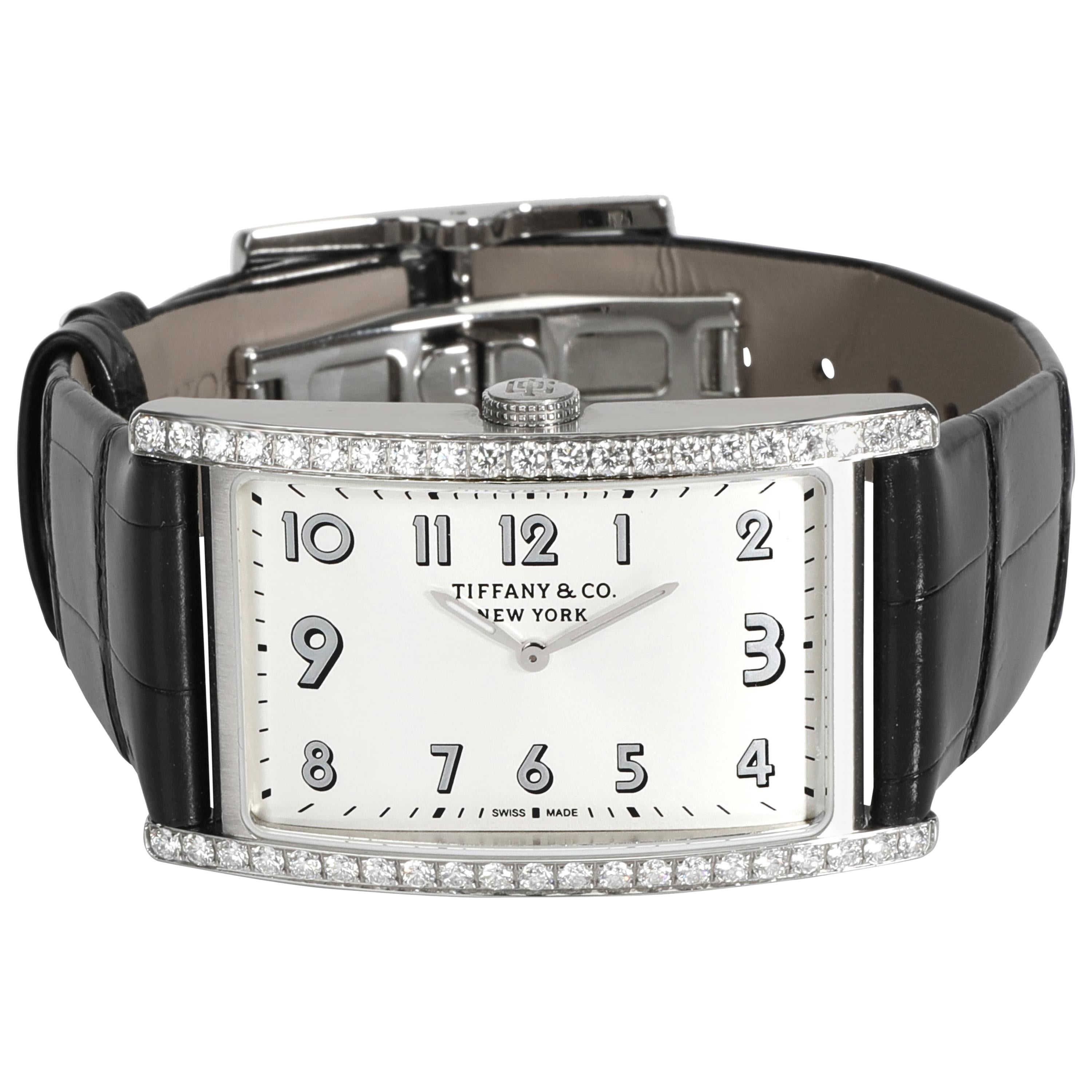 Ungetragene Tiffany & Co. East West 60558078 Damenuhr aus Edelstahl