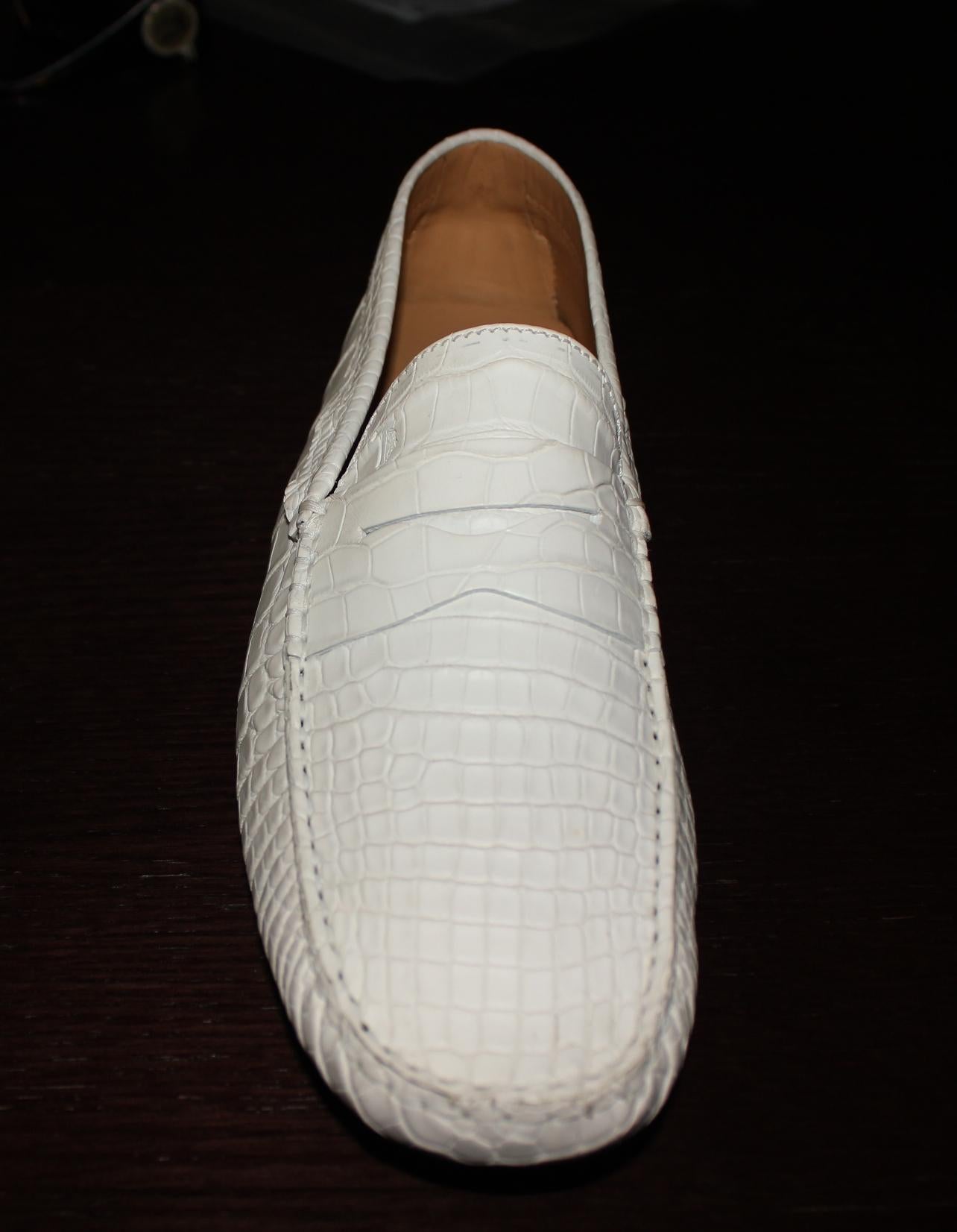 Tod's Mocasines Gommino Mocasines Mate Piel de Cocodrilo Alligator 10 en Excelente estado para la venta en Switzerland, CH