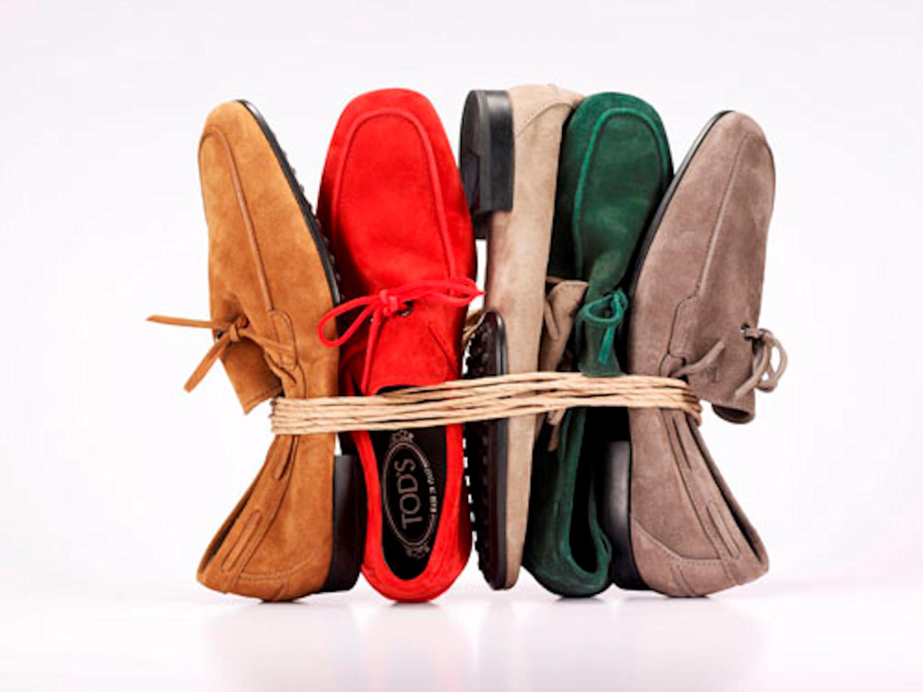 UNWORN Tod's Red Suede Leather Gommino Driving Moccasins Loafers 11 For Sale 5