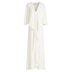 UNWORN Valentino Draped Cady Silk Evening Cape t Ruffle Dress Gown Bridal 40