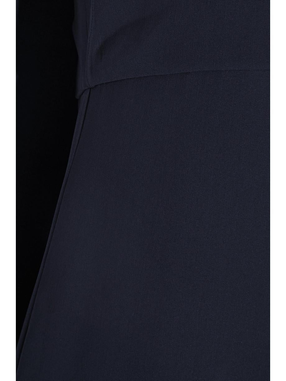 UNWORN Valentino Midnight Blue Silk Evening Cape Gown Dress 4 For Sale 4