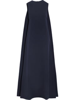 UNWORN Valentino Midnight Blue Silk Evening Cape Gown Dress 4