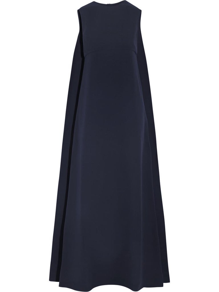 VALENTINO Midnight Blue Silk Cady Evening Cape Gown Dress 4 For Sale at 1stDibs VALENTINO Midnight Blue Silk Cady Evening Cape Gown Dress 4 For Sale at 1stDibs
