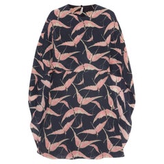 UNWORN Valentino Silk Tropical Birds Print Cape Dress 8